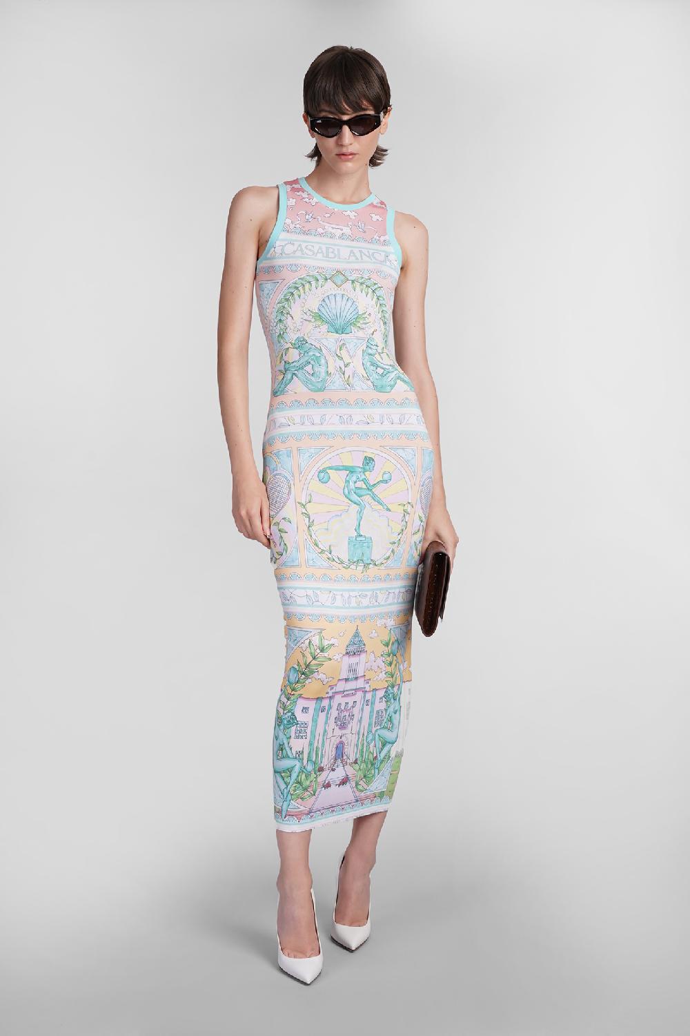 Deliberti Casablanca Abito In Viscosa Multicolor Cod. 402436 - Deliberti The Luxury Shopping