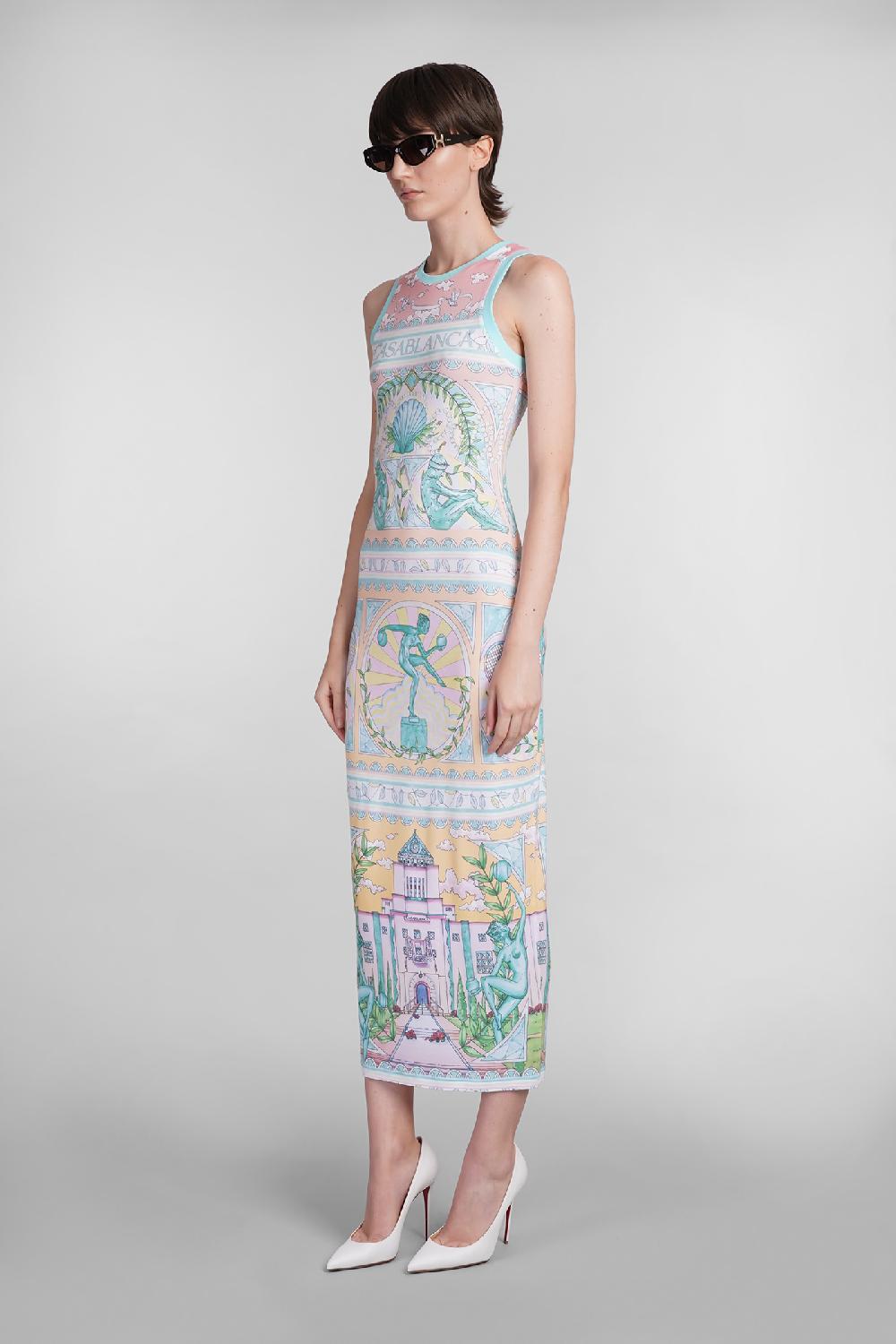 Deliberti Casablanca Abito In Viscosa Multicolor Cod. 402436 - Deliberti The Luxury Shopping