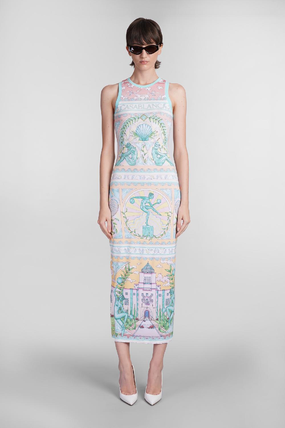 Deliberti Casablanca Abito in viscosa multicolor cod. 402436 - Deliberti The Luxury Shopping