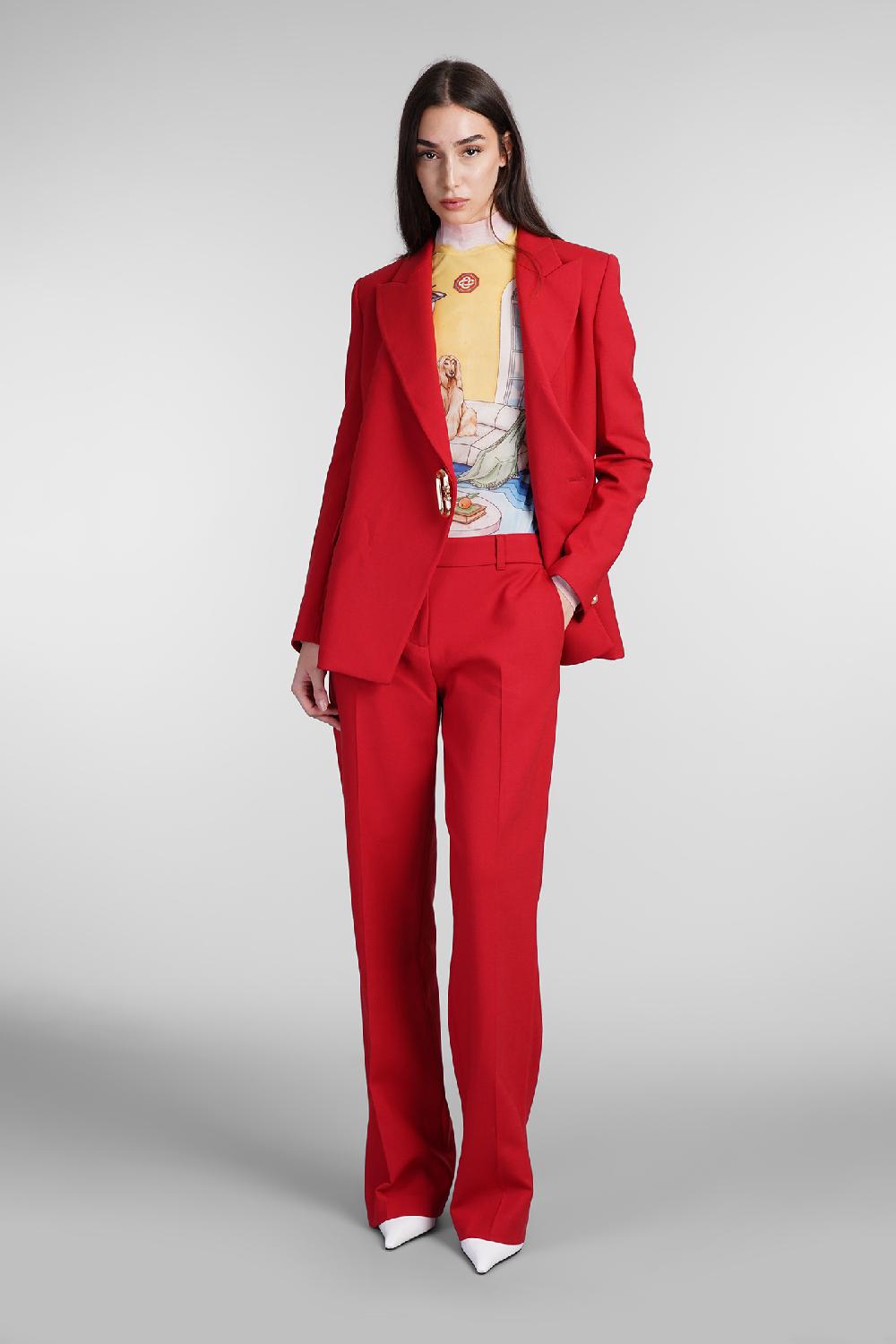 Deliberti Casablanca Blazer In Lana Rossa Cod. 409063 - Deliberti The Luxury Shopping