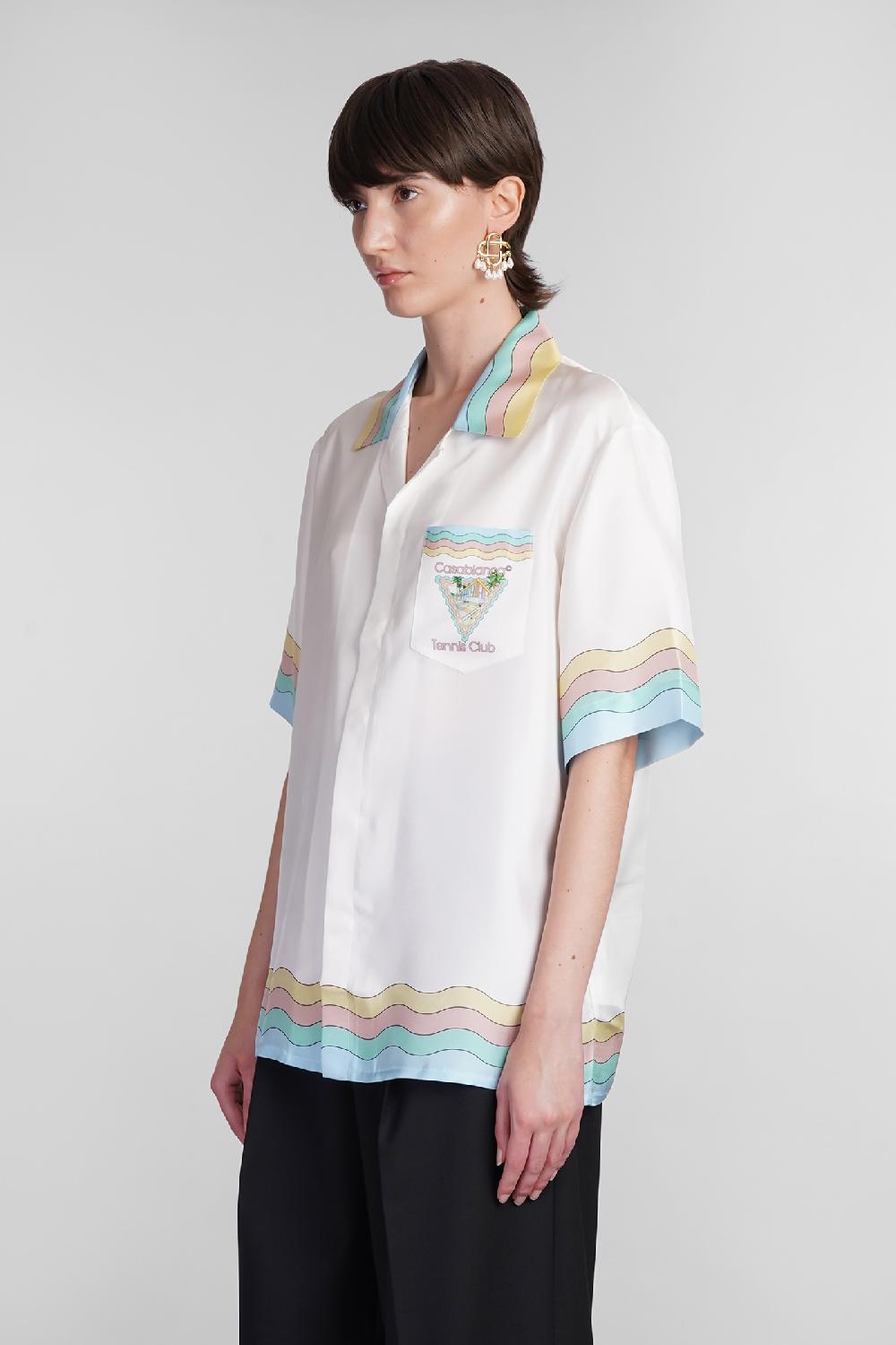 Deliberti Casablanca Camicia In Seta Bianca Cod. 402435 - Deliberti The Luxury Shopping
