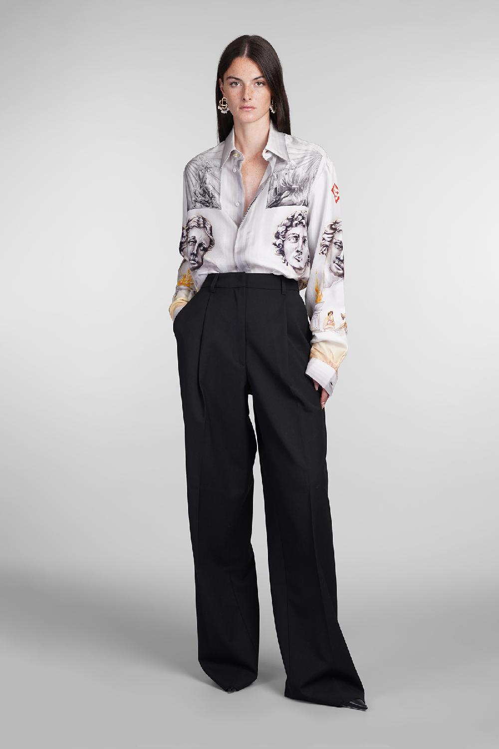 Deliberti Casablanca Camicia In Seta Grigia Cod. 404996 - Deliberti The Luxury Shopping