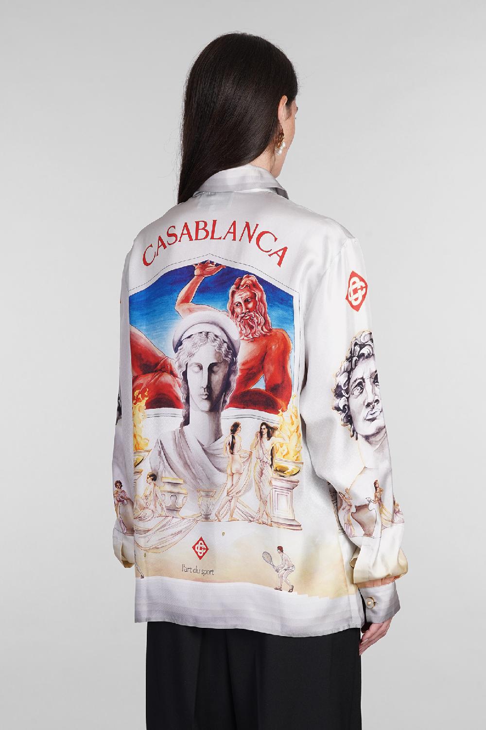 Deliberti Casablanca Camicia In Seta Grigia Cod. 404996 - Deliberti The Luxury Shopping