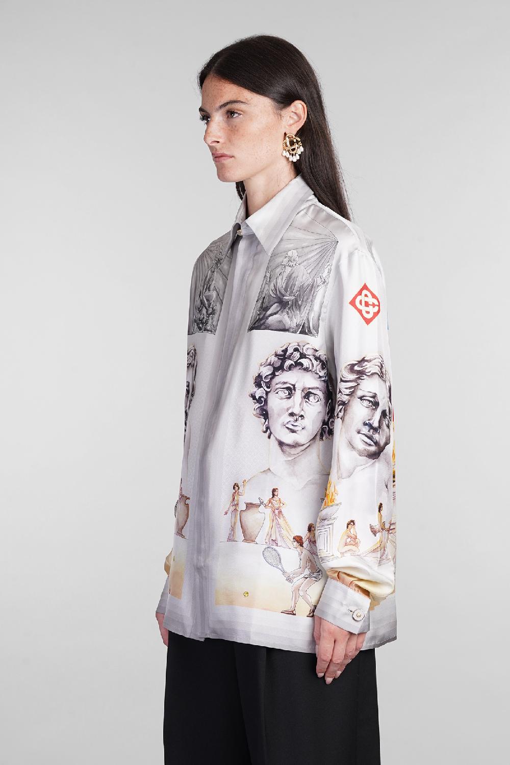 Deliberti Casablanca Camicia In Seta Grigia Cod. 404996 - Deliberti The Luxury Shopping