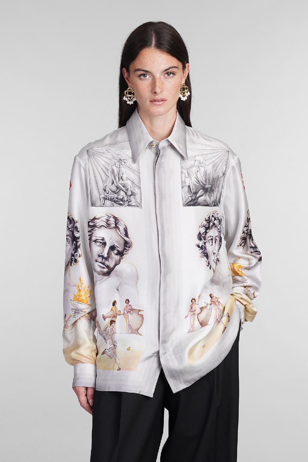 Deliberti Casablanca Camicia in seta grigia cod. 404996 - Deliberti The Luxury Shopping