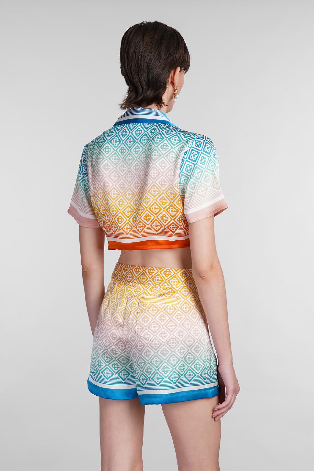 Deliberti Casablanca Camicia In Seta Multicolor Cod. 402443 - Deliberti The Luxury Shopping