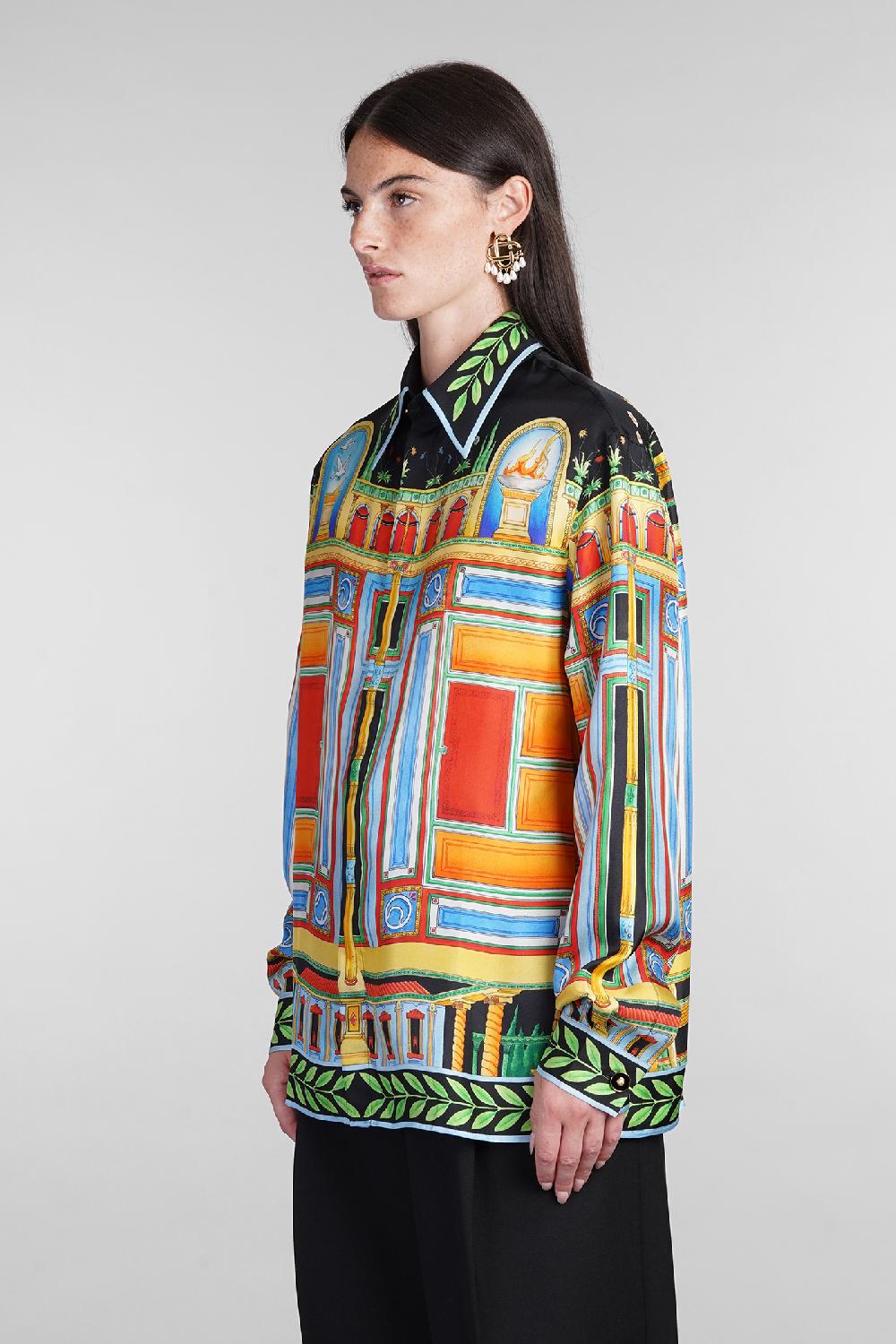 Deliberti Casablanca Camicia In Seta Multicolor Cod. 404997 - Deliberti The Luxury Shopping