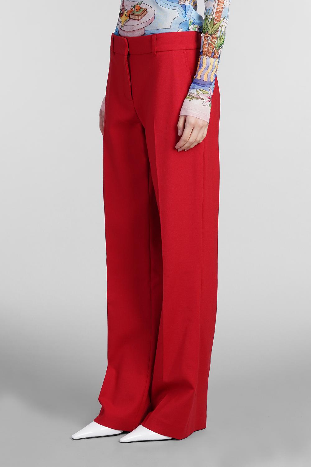 Deliberti Casablanca Pantalone In Lana Rossa Cod. 409066 - Deliberti The Luxury Shopping