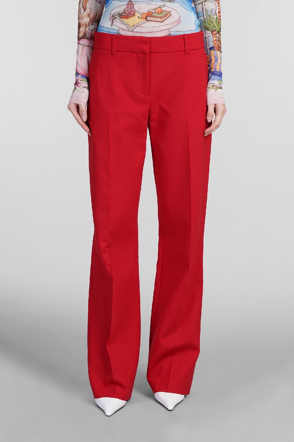 Deliberti Casablanca Pantalone in lana rossa cod. 409066 - Deliberti The Luxury Shopping