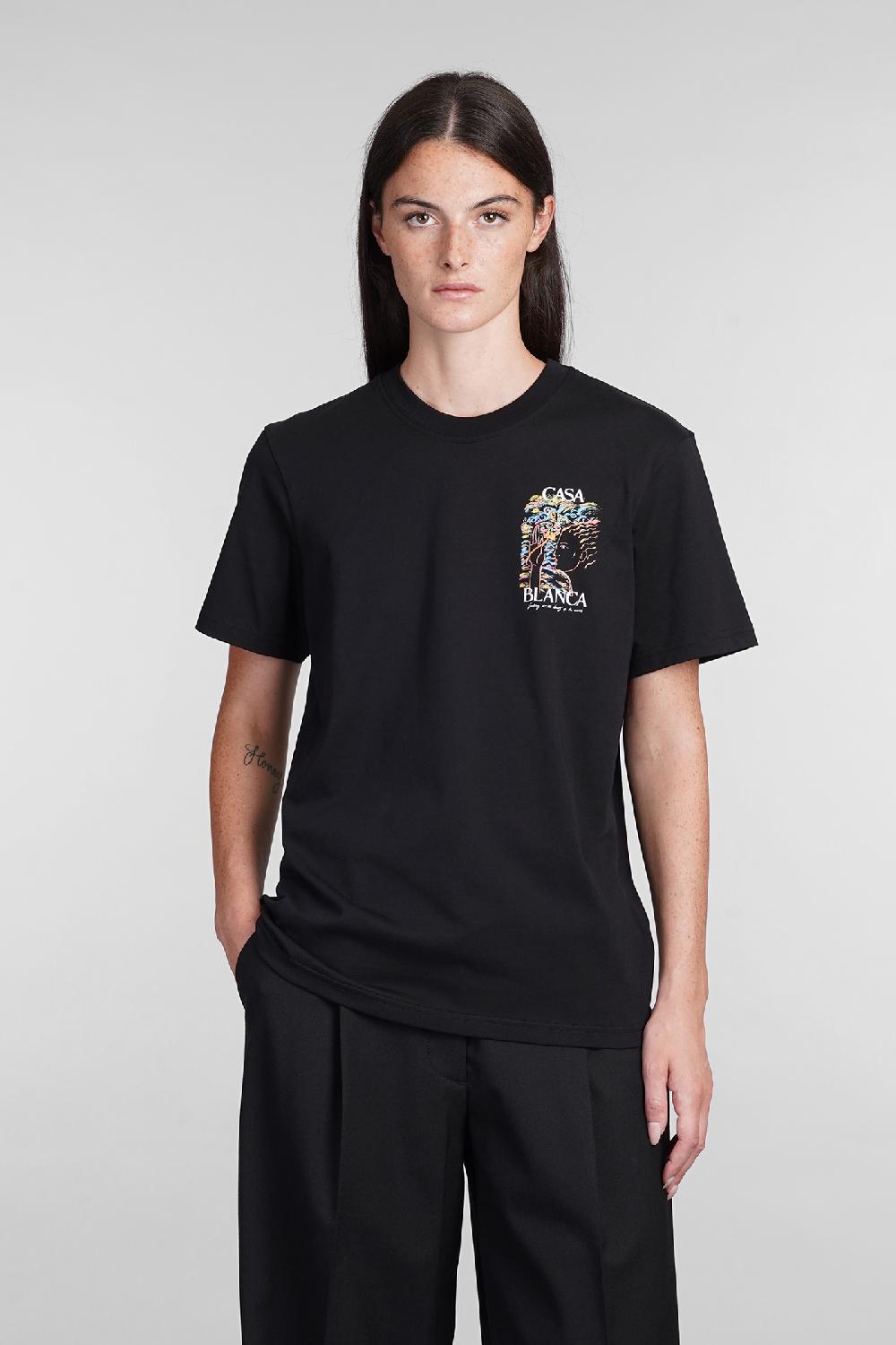 Deliberti Casablanca T-shirt in cotone nero cod. 403115 - Deliberti The Luxury Shopping