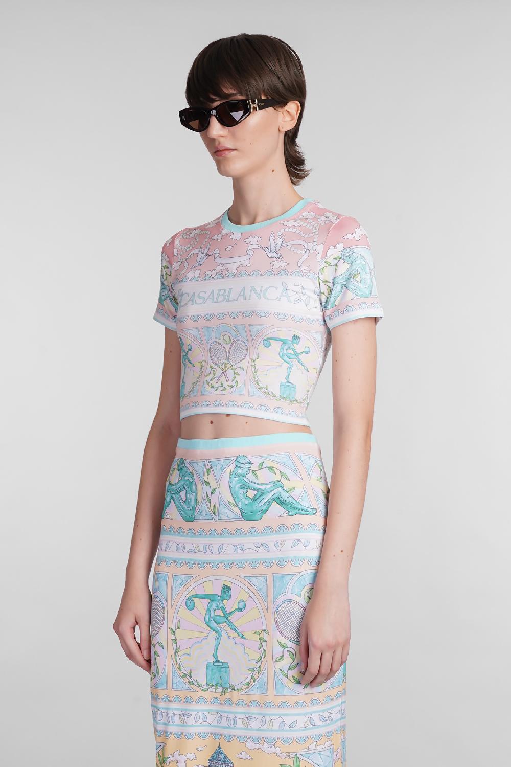 Deliberti Casablanca T-shirt In Viscosa Multicolor Cod. 402440 - Deliberti The Luxury Shopping
