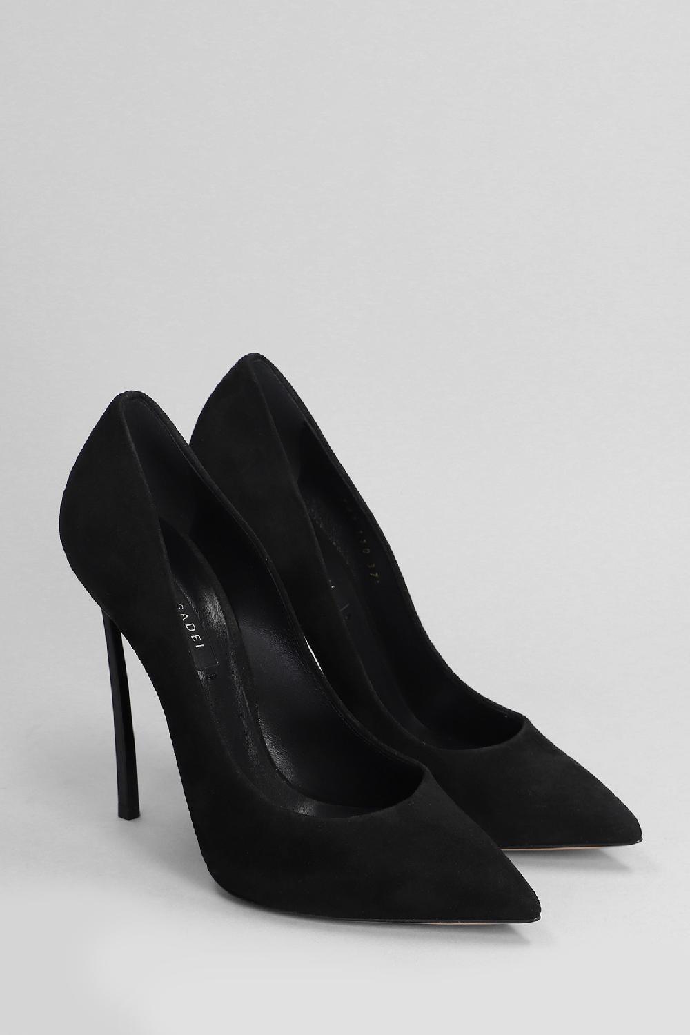 Deliberti Casadei Decollete Blade In Camoscio Nero Cod. 403399 - Deliberti The Luxury Shopping