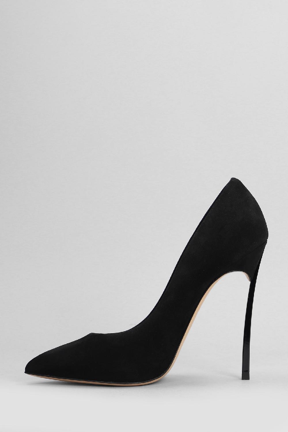 Deliberti Casadei Decollete Blade In Camoscio Nero Cod. 403399 - Deliberti The Luxury Shopping