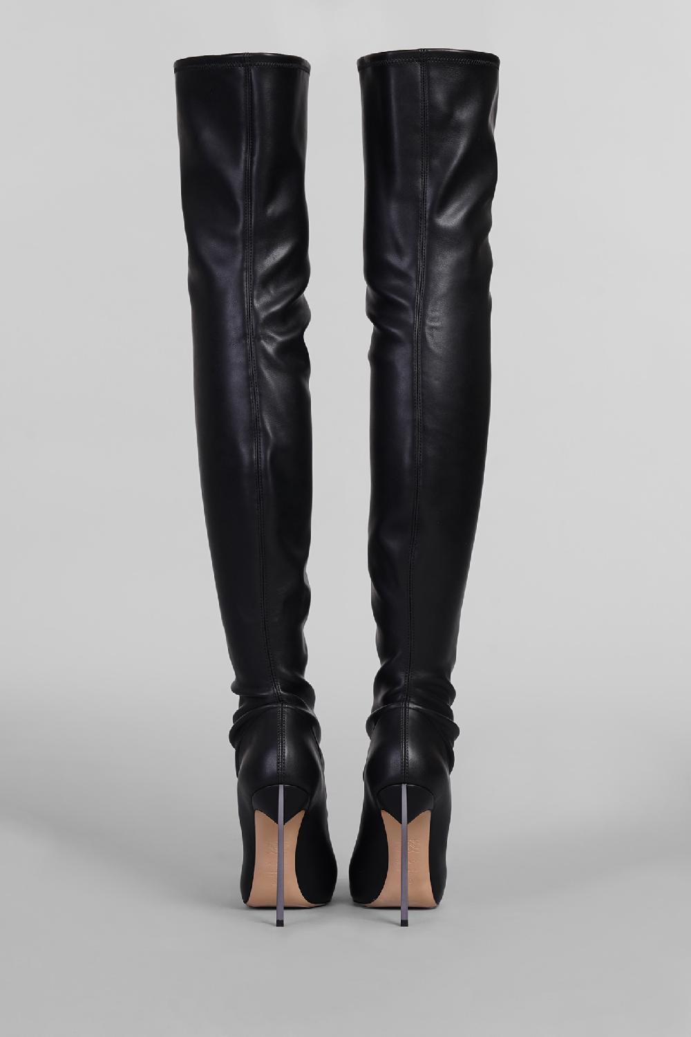 Deliberti Casadei Stivali Tacco Alto Blade In Pelle Nera Cod. 403392 - Deliberti The Luxury Shopping
