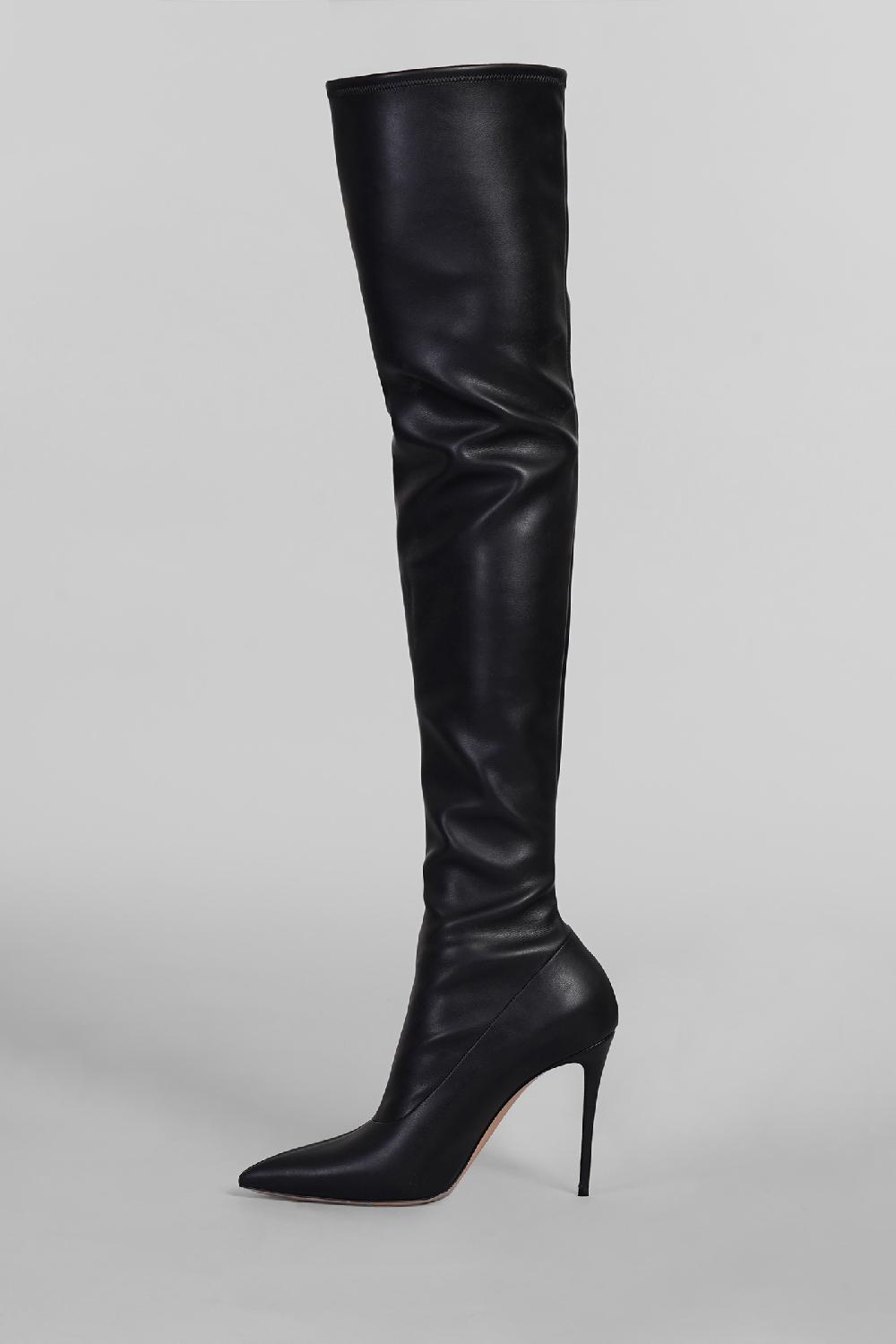 Deliberti Casadei Stivali Tacco Alto Julia In Pelle Nera Cod. 403402 - Deliberti The Luxury Shopping