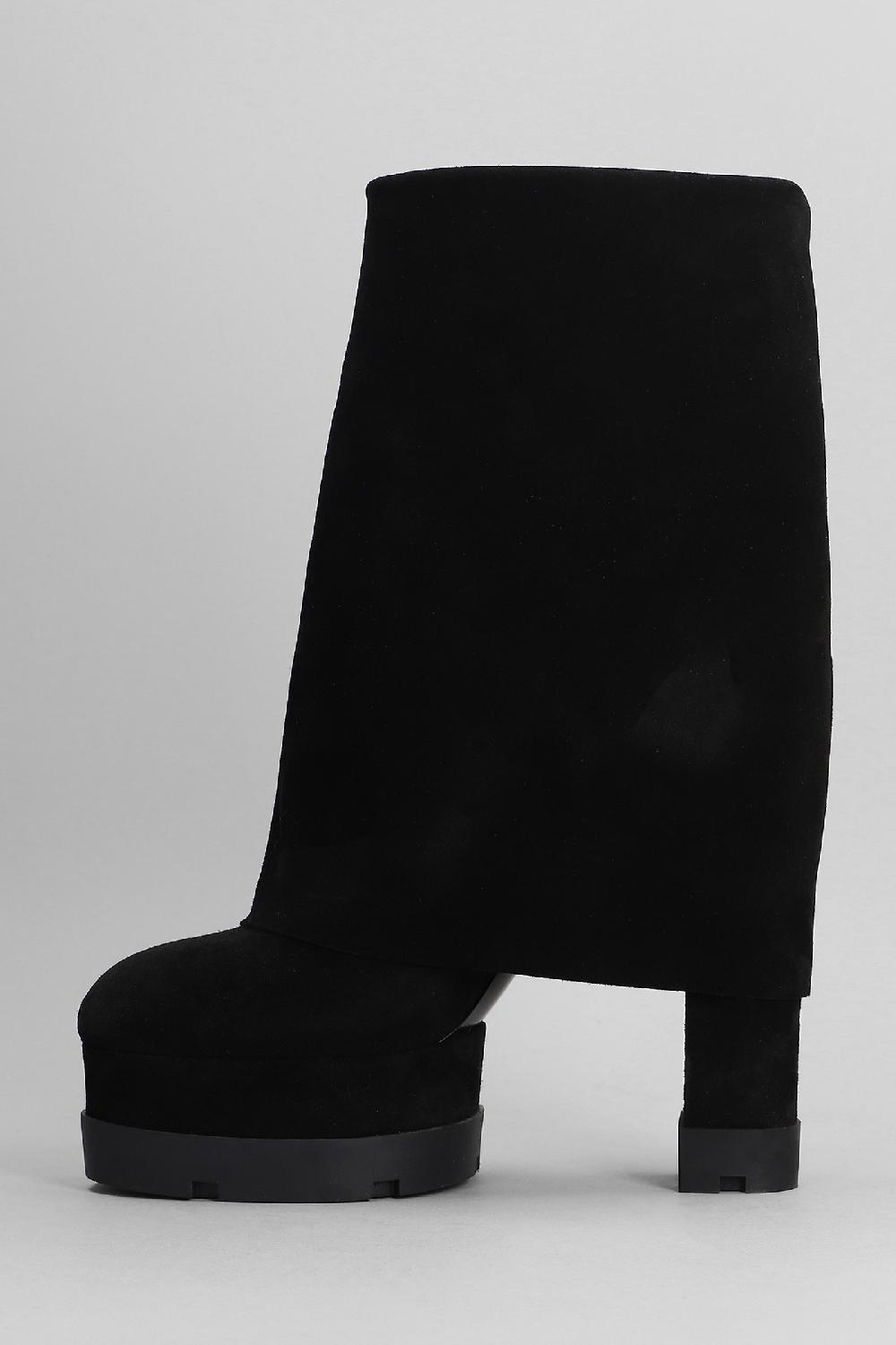 Deliberti Casadei Stivali Tacco Alto Nancy In Camoscio Nero Cod. 403400 - Deliberti The Luxury Shopping