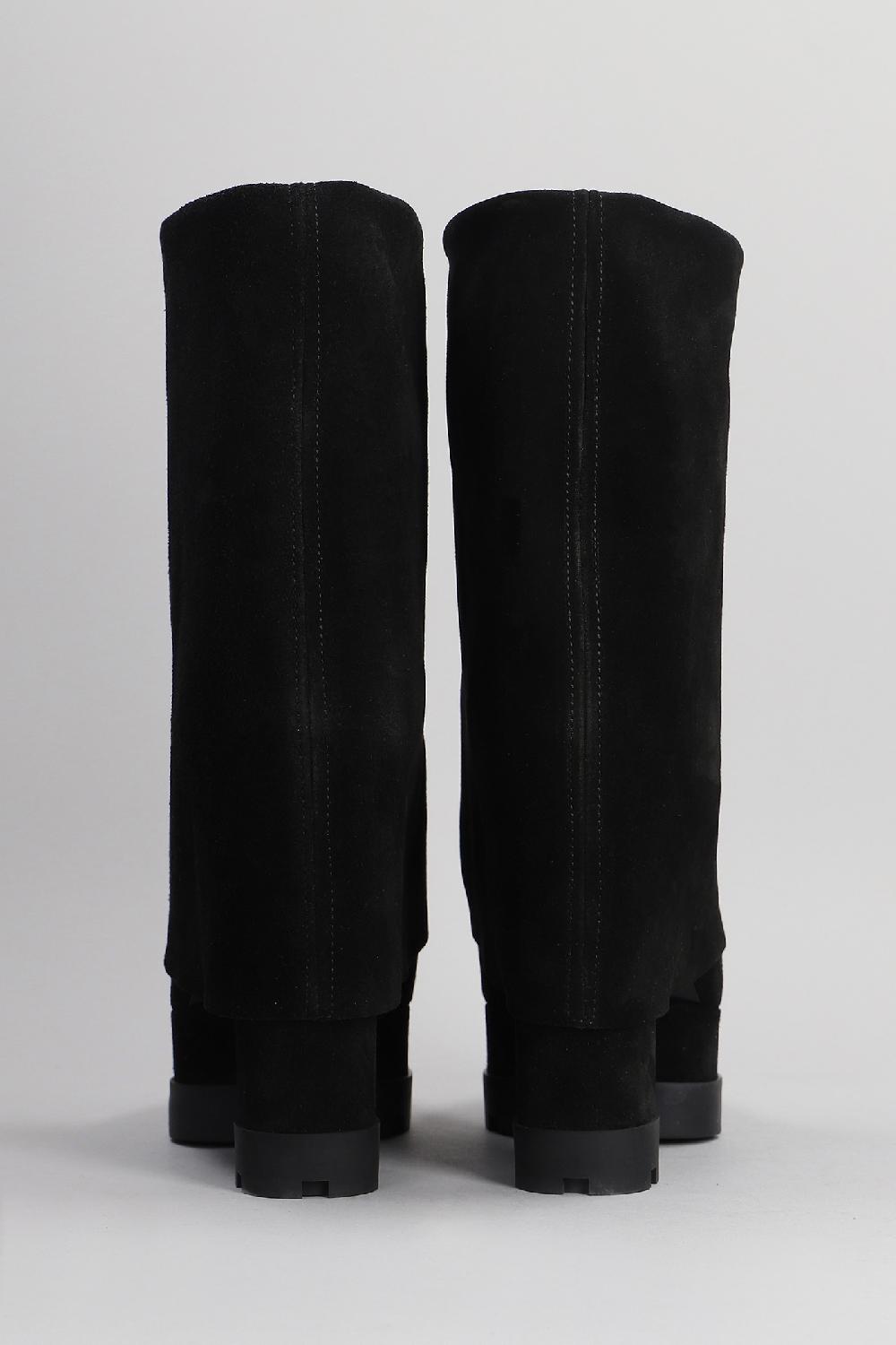 Deliberti Casadei Stivali Tacco Alto Nancy In Camoscio Nero Cod. 403400 - Deliberti The Luxury Shopping