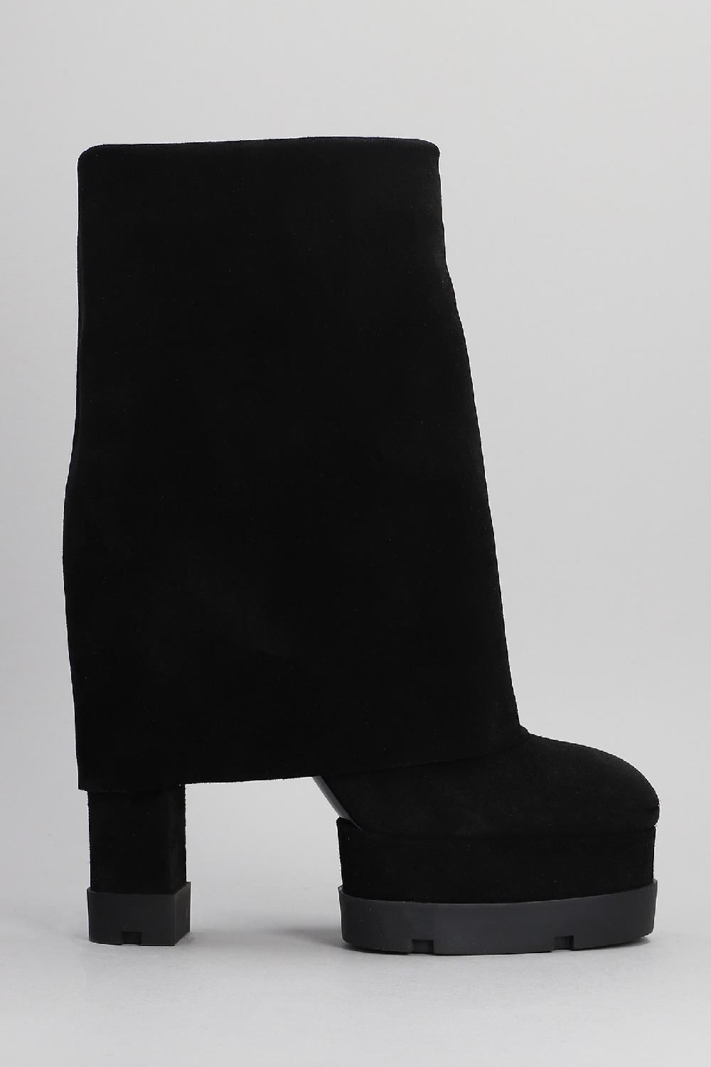 Deliberti Casadei Stivali tacco alto nancy in camoscio nero cod. 403400 - Deliberti The Luxury Shopping