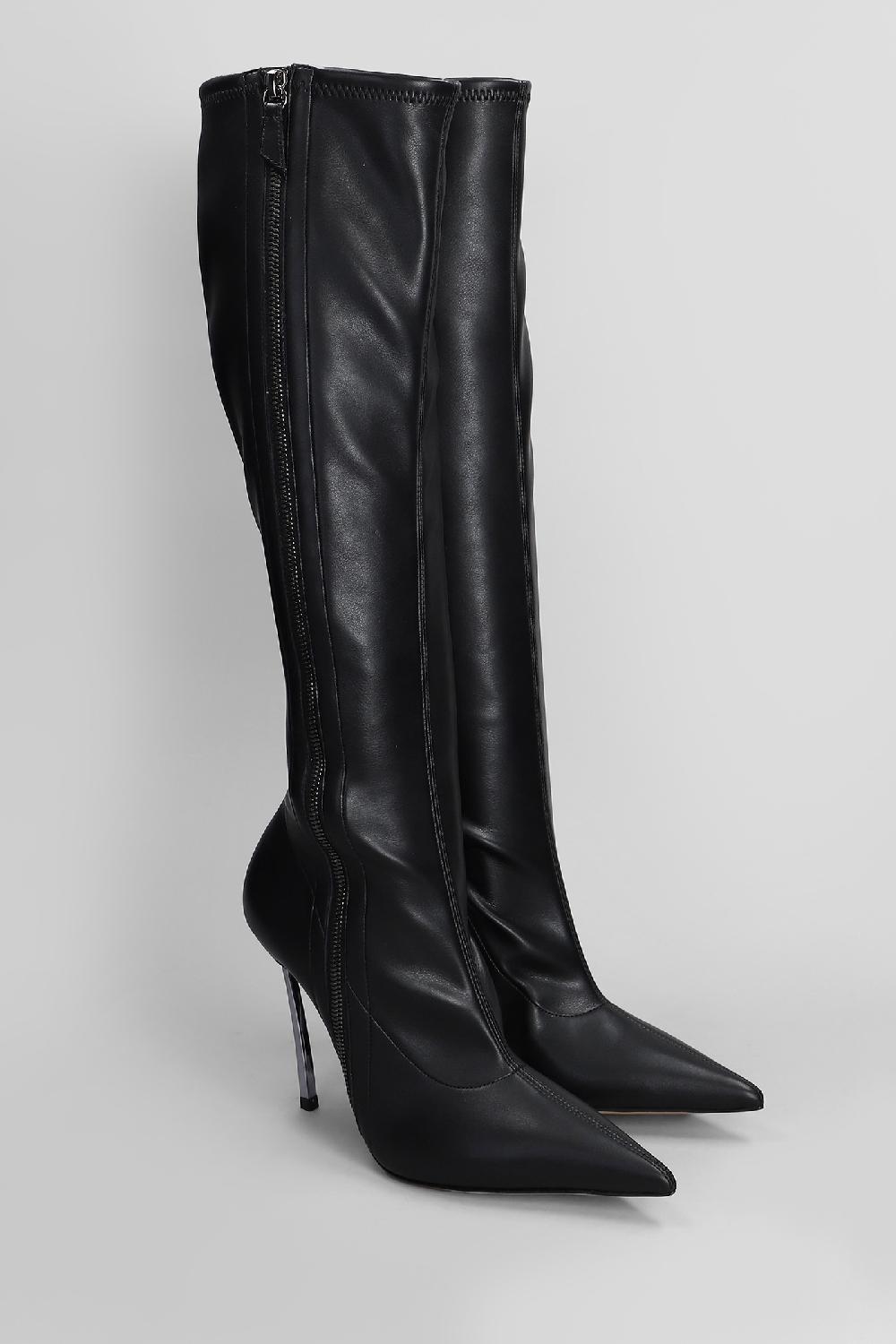 Deliberti Casadei Stivali Tacco Alto Superblade In Pelle Nera Cod. 408623 - Deliberti The Luxury Shopping