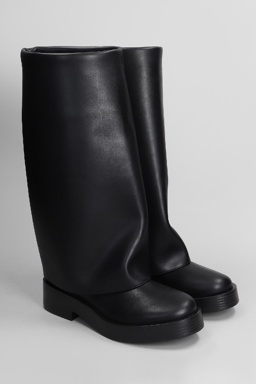 Deliberti Casadei Stivali Tacco Basso Charlie In Pelle Nera Cod. 407671 - Deliberti The Luxury Shopping
