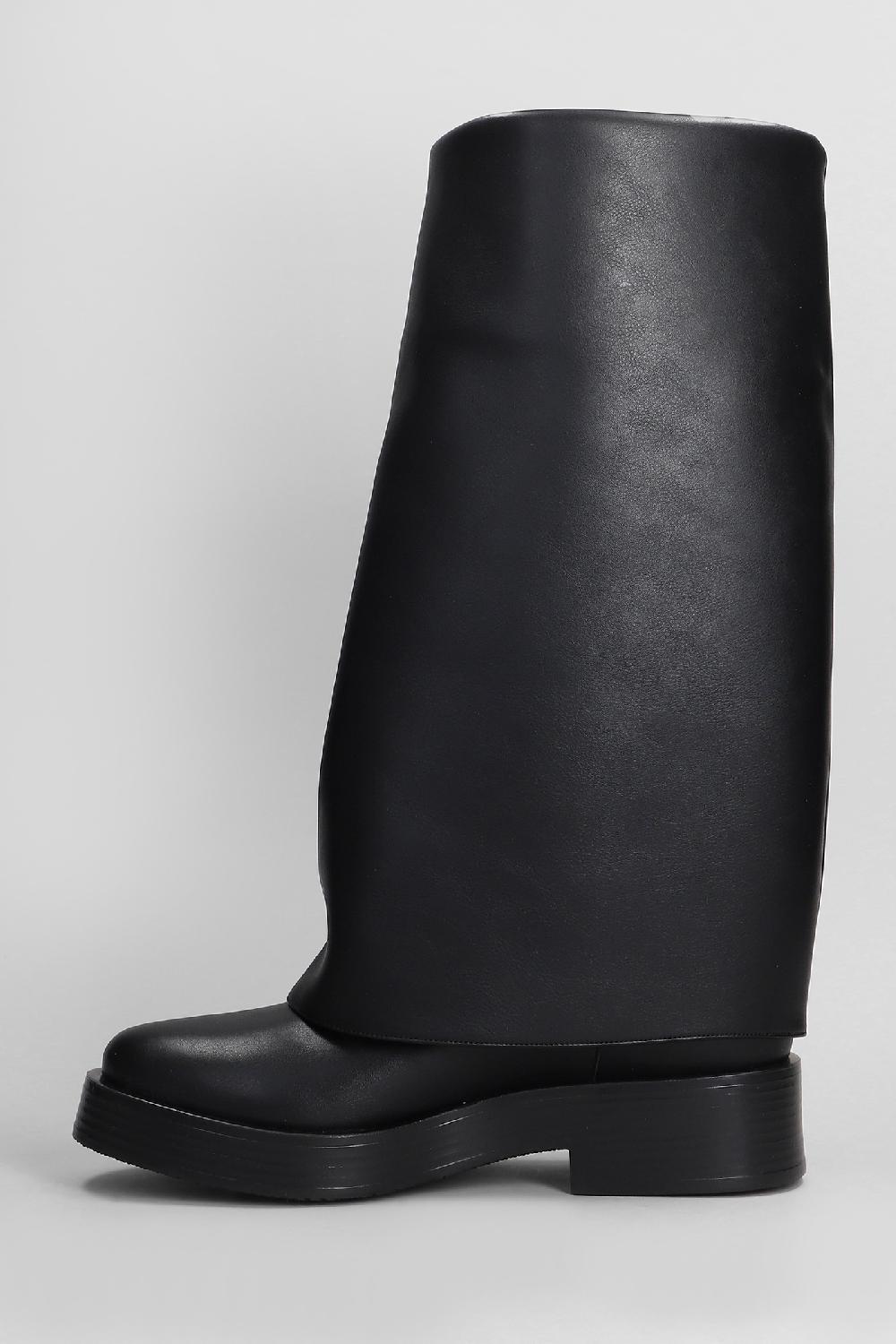 Deliberti Casadei Stivali Tacco Basso Charlie In Pelle Nera Cod. 407671 - Deliberti The Luxury Shopping