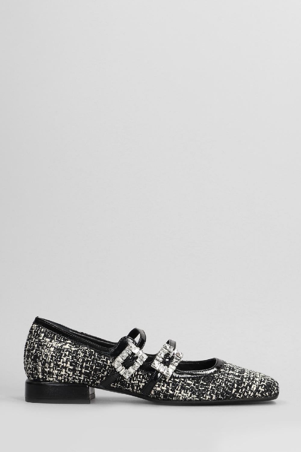 Deliberti Chantal Ballerine in lana nera cod. 404960 - Deliberti The Luxury Shopping