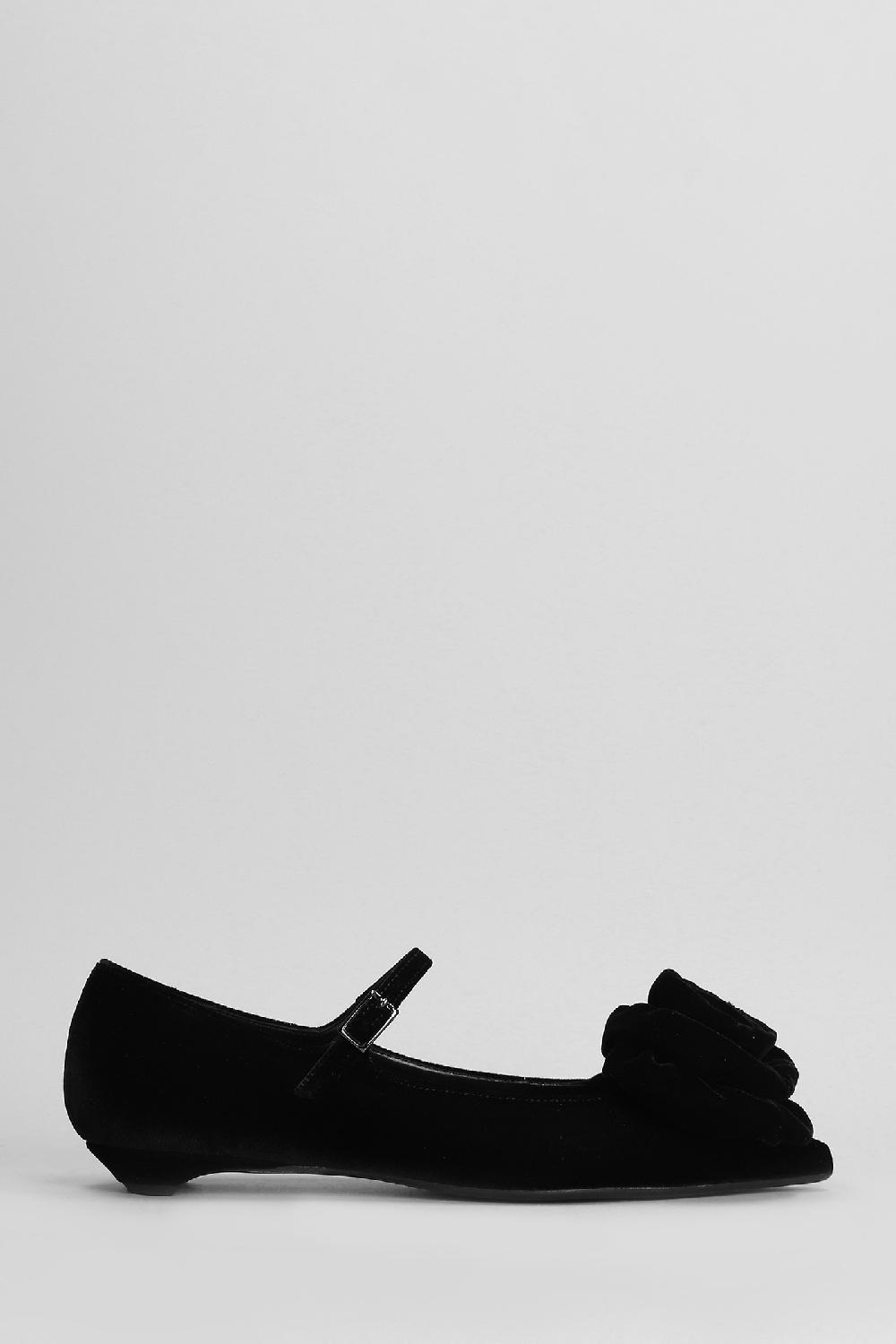Deliberti Chantal Ballerine in velluto nero cod. 404959 - Deliberti The Luxury Shopping
