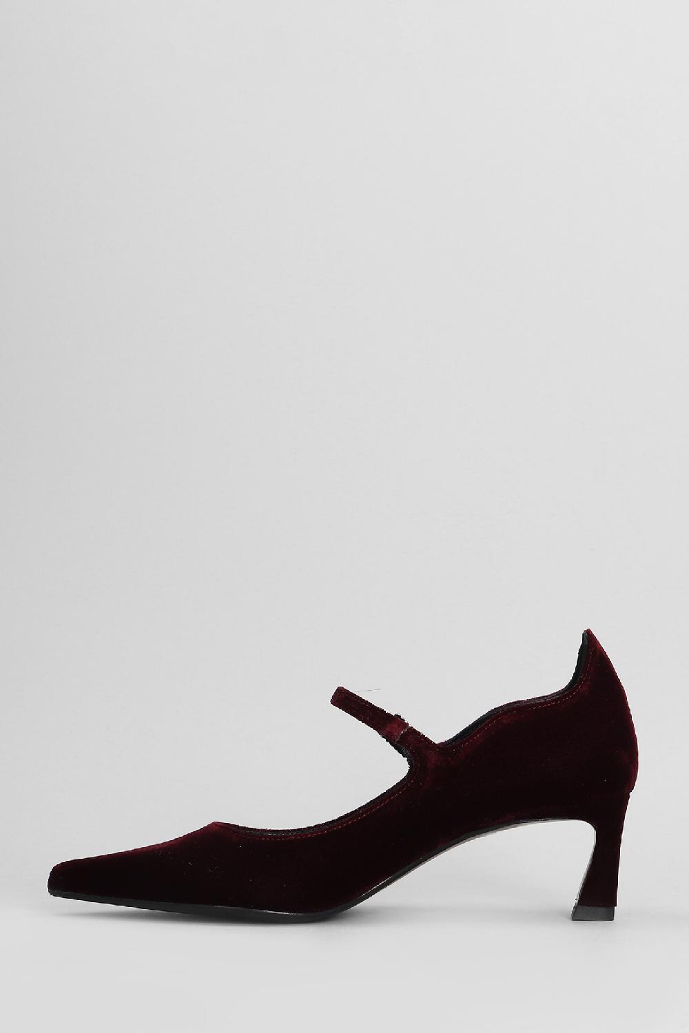 Deliberti Chantal Decollete In Velluto Bordeaux Cod. 404954 - Deliberti The Luxury Shopping