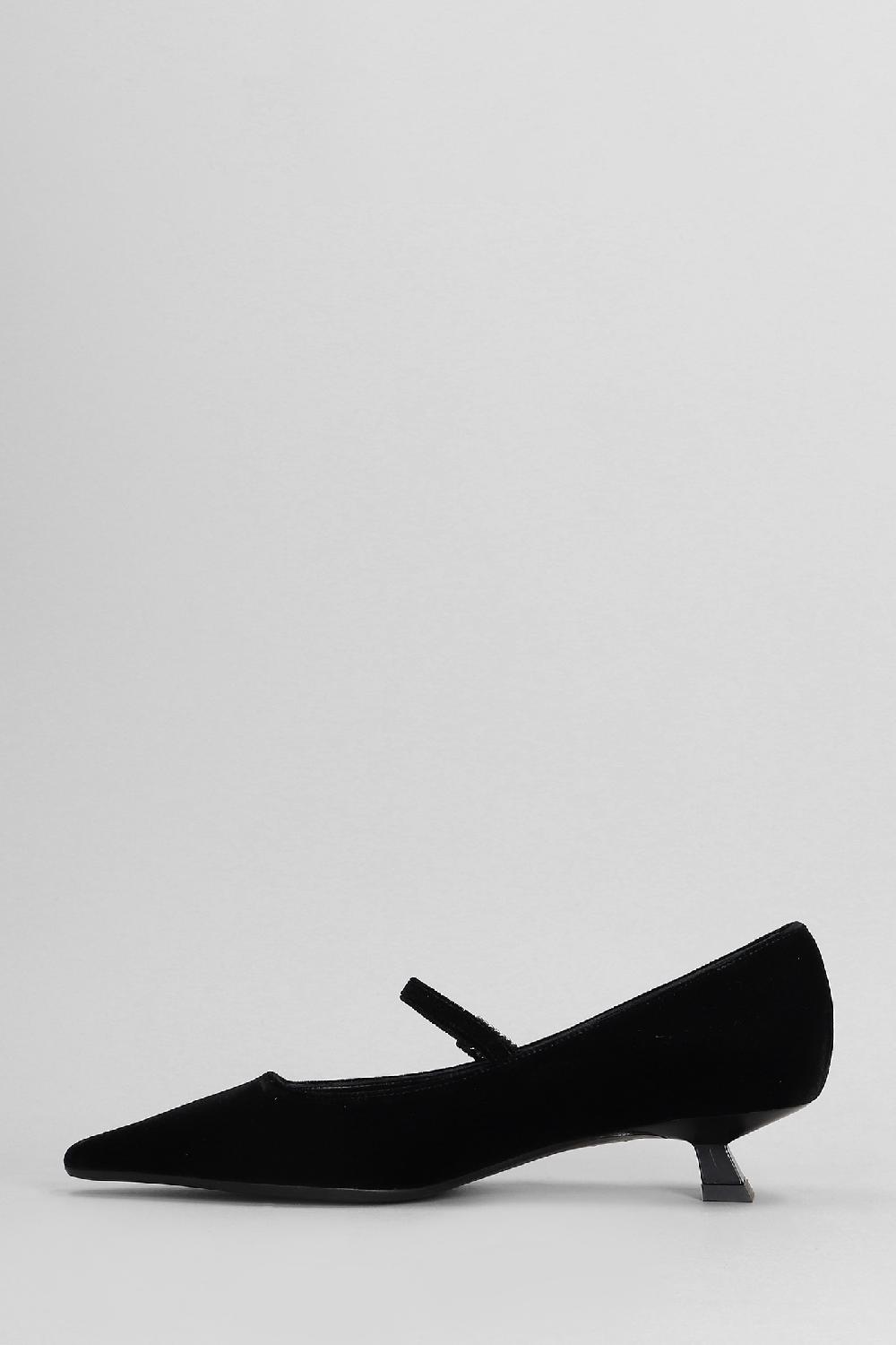 Deliberti Chantal Decollete In Velluto Nero Cod. 404953 - Deliberti The Luxury Shopping