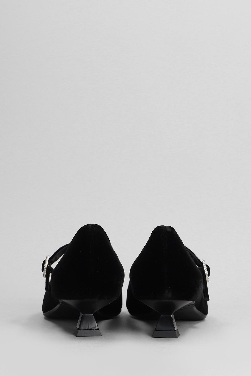 Deliberti Chantal Decollete In Velluto Nero Cod. 404953 - Deliberti The Luxury Shopping