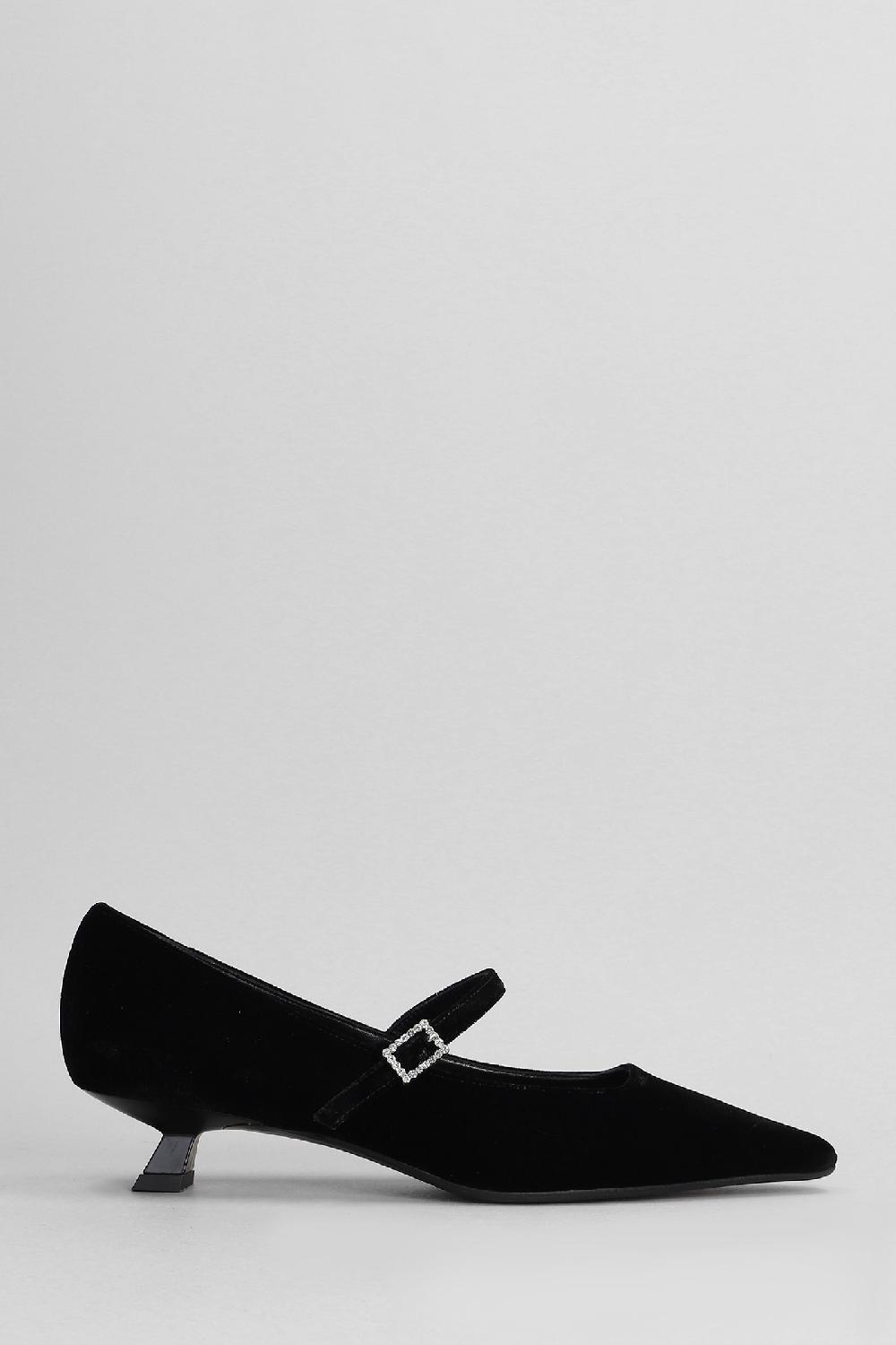Deliberti Chantal Decollete in velluto nero cod. 404953 - Deliberti The Luxury Shopping