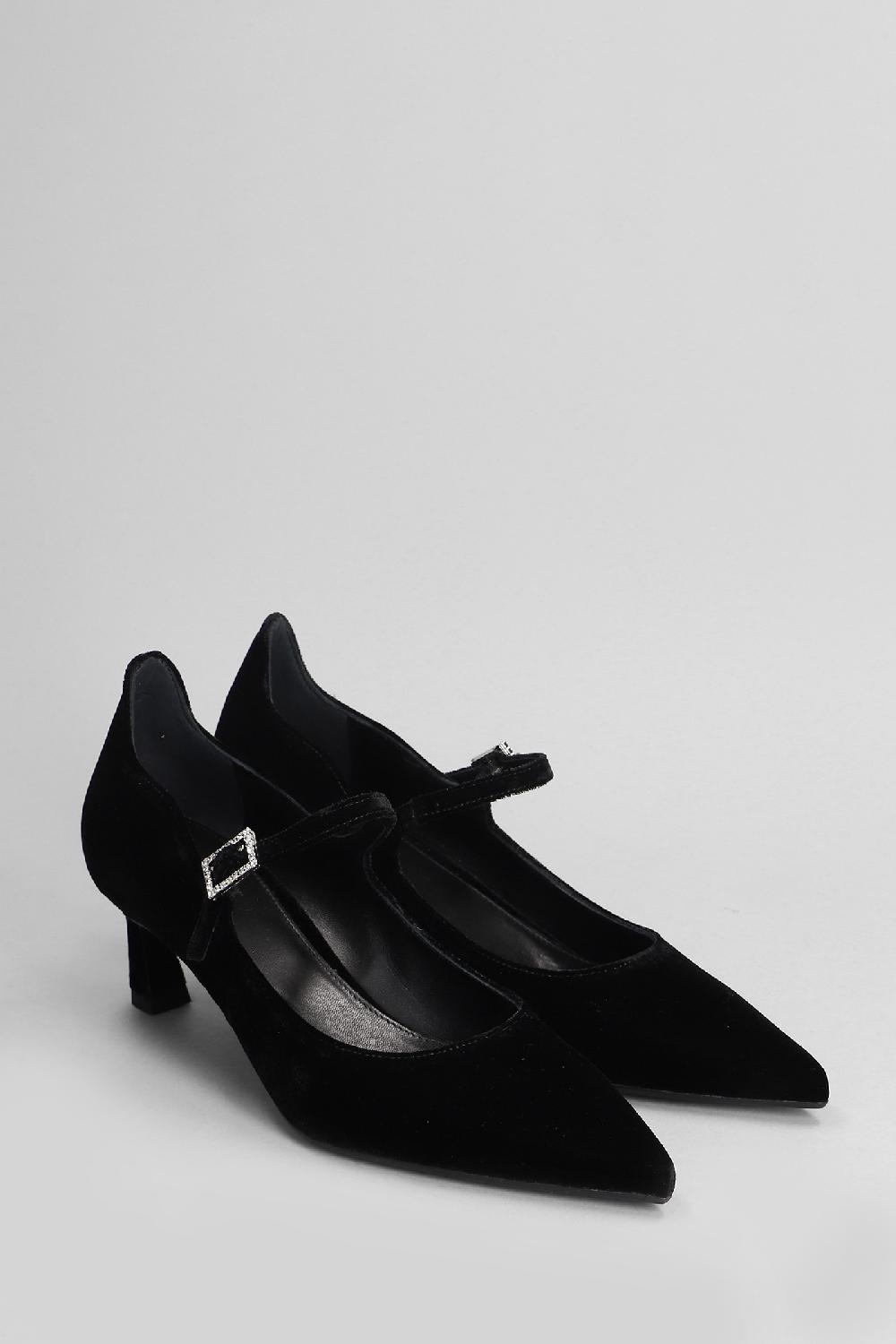 Deliberti Chantal Decollete In Velluto Nero Cod. 404955 - Deliberti The Luxury Shopping