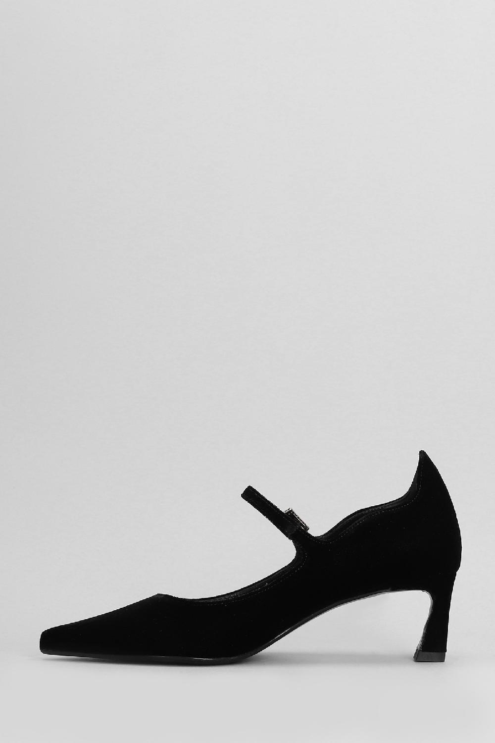Deliberti Chantal Decollete In Velluto Nero Cod. 404955 - Deliberti The Luxury Shopping