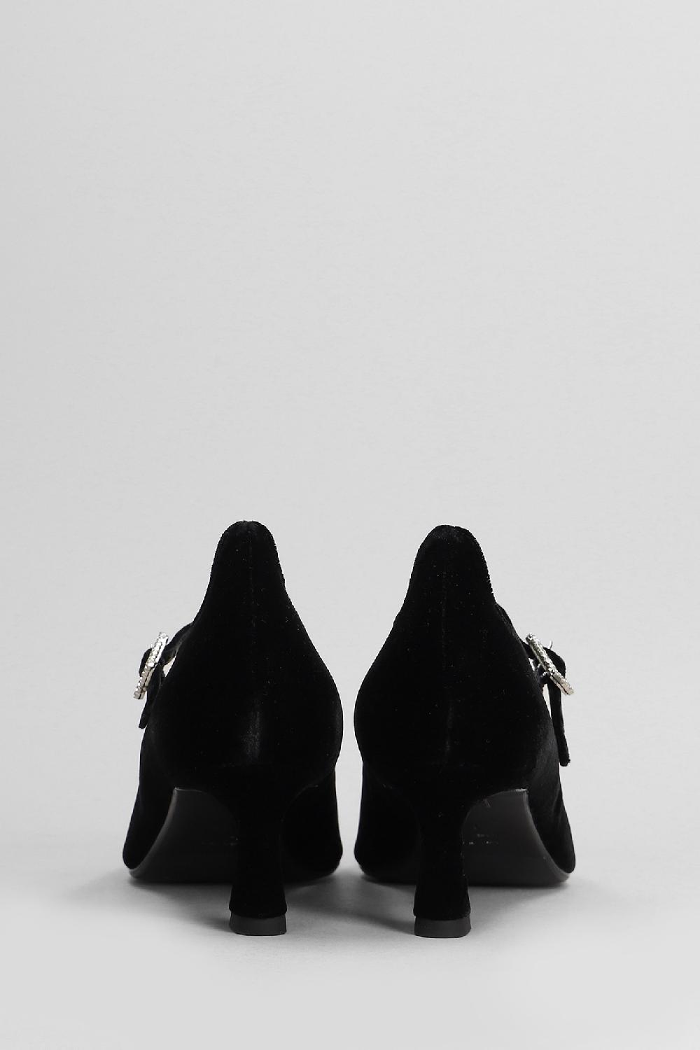 Deliberti Chantal Decollete In Velluto Nero Cod. 404955 - Deliberti The Luxury Shopping