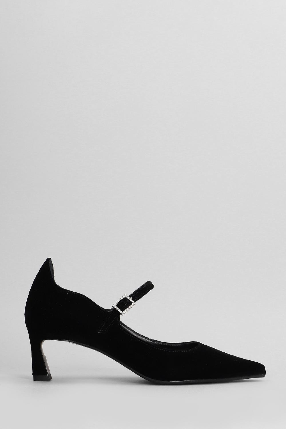 Deliberti Chantal Decollete in velluto nero cod. 404955 - Deliberti The Luxury Shopping