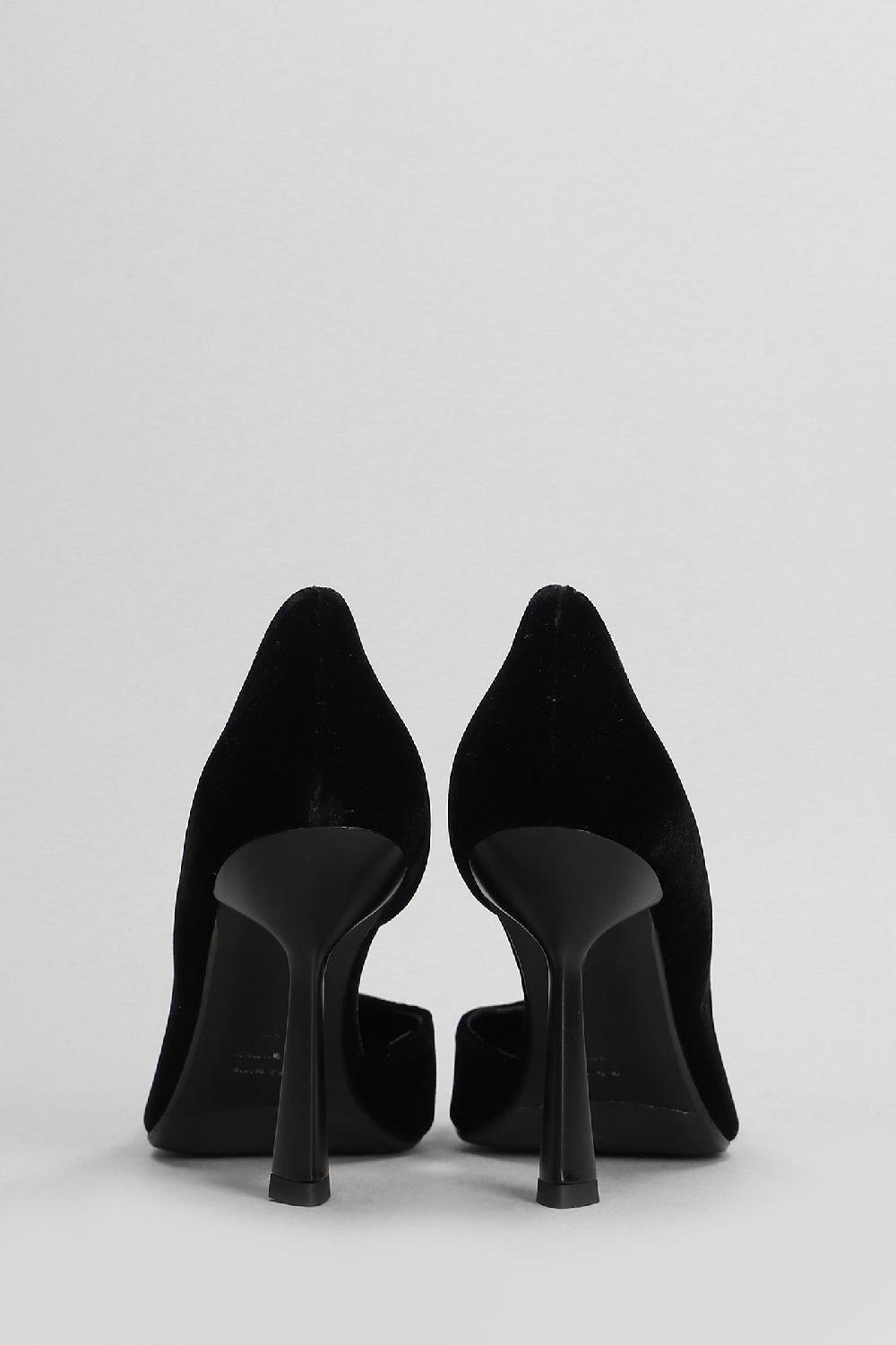 Deliberti Chantal Decollete In Velluto Nero Cod. 404964 - Deliberti The Luxury Shopping