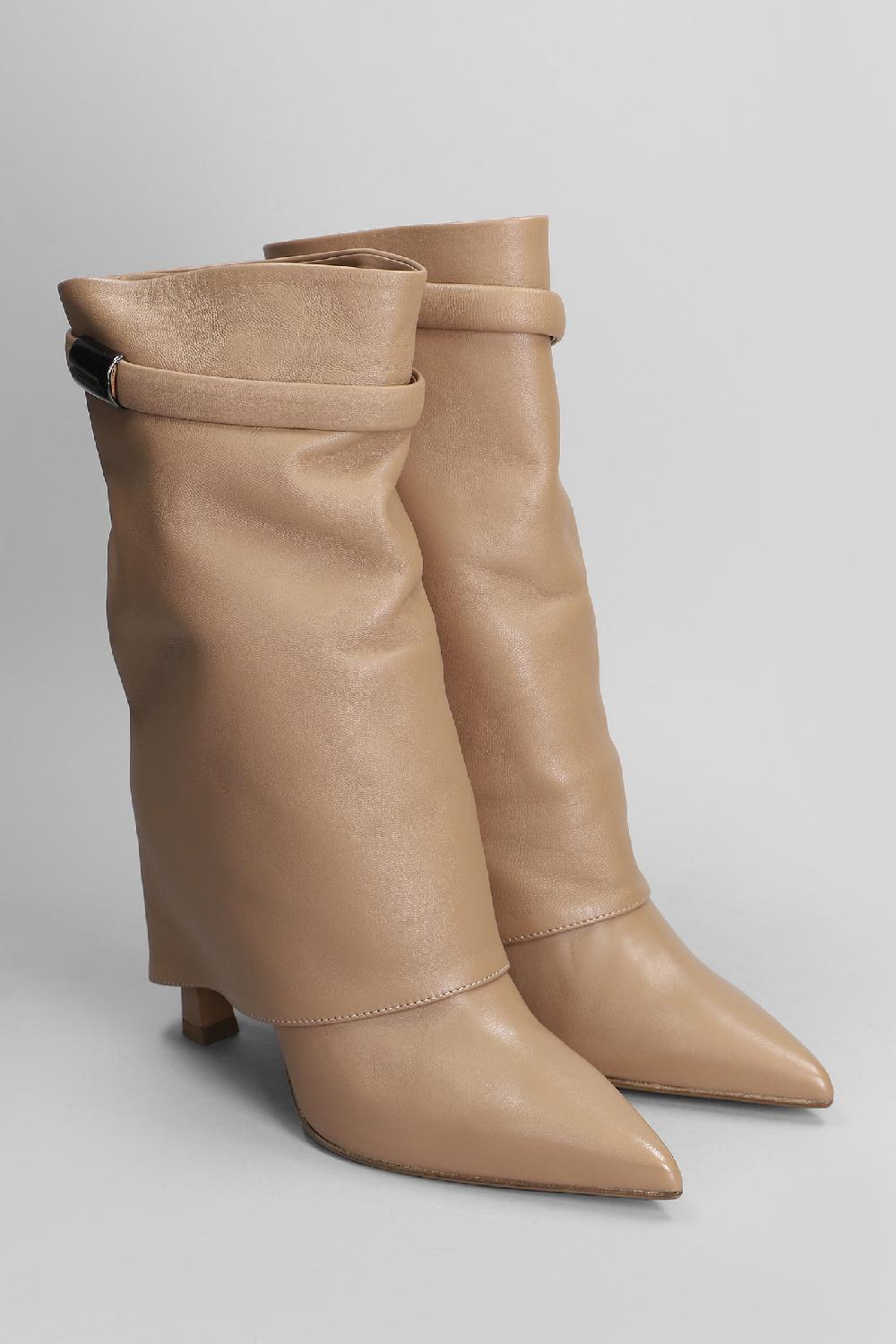 Deliberti Chantal Tronchetti Tacco Alto In Pelle Beige Cod. 404948 - Deliberti The Luxury Shopping