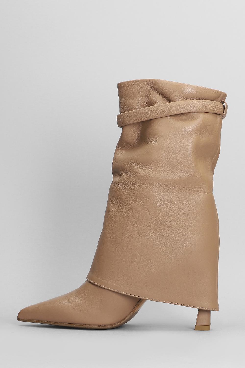 Deliberti Chantal Tronchetti Tacco Alto In Pelle Beige Cod. 404948 - Deliberti The Luxury Shopping