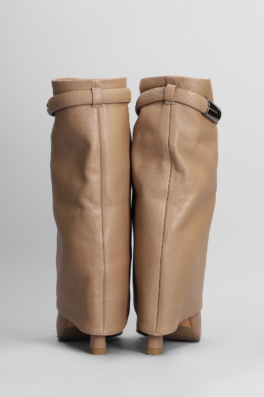 Deliberti Chantal Tronchetti Tacco Alto In Pelle Beige Cod. 404948 - Deliberti The Luxury Shopping