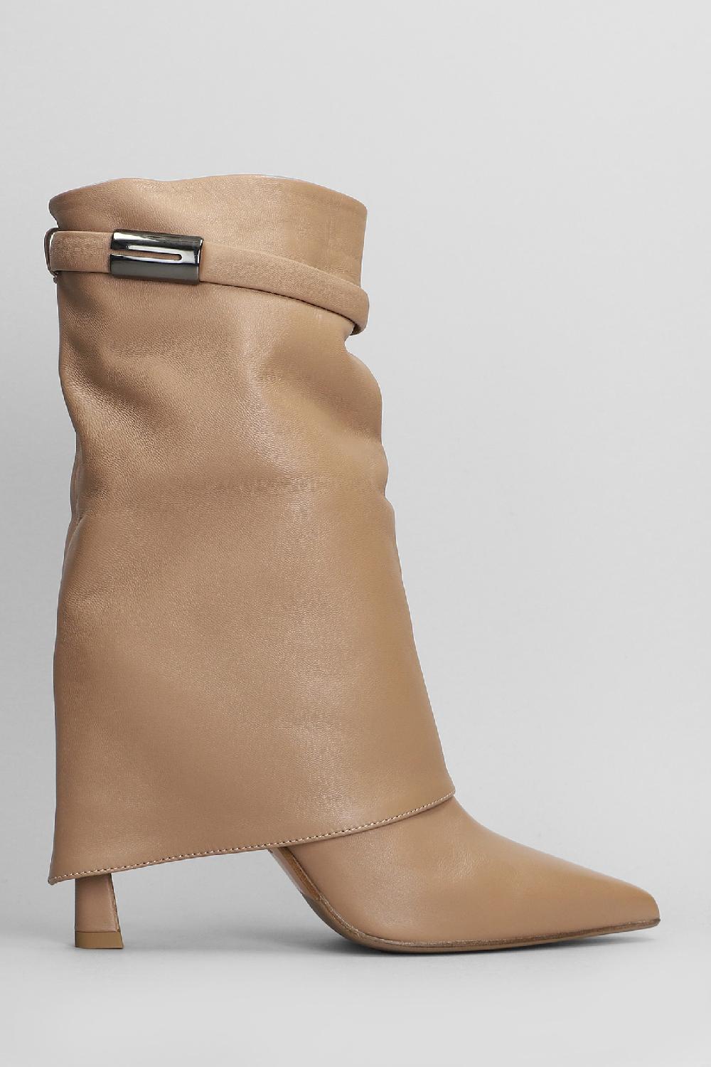 Deliberti Chantal Tronchetti tacco alto in pelle beige cod. 404948 - Deliberti The Luxury Shopping
