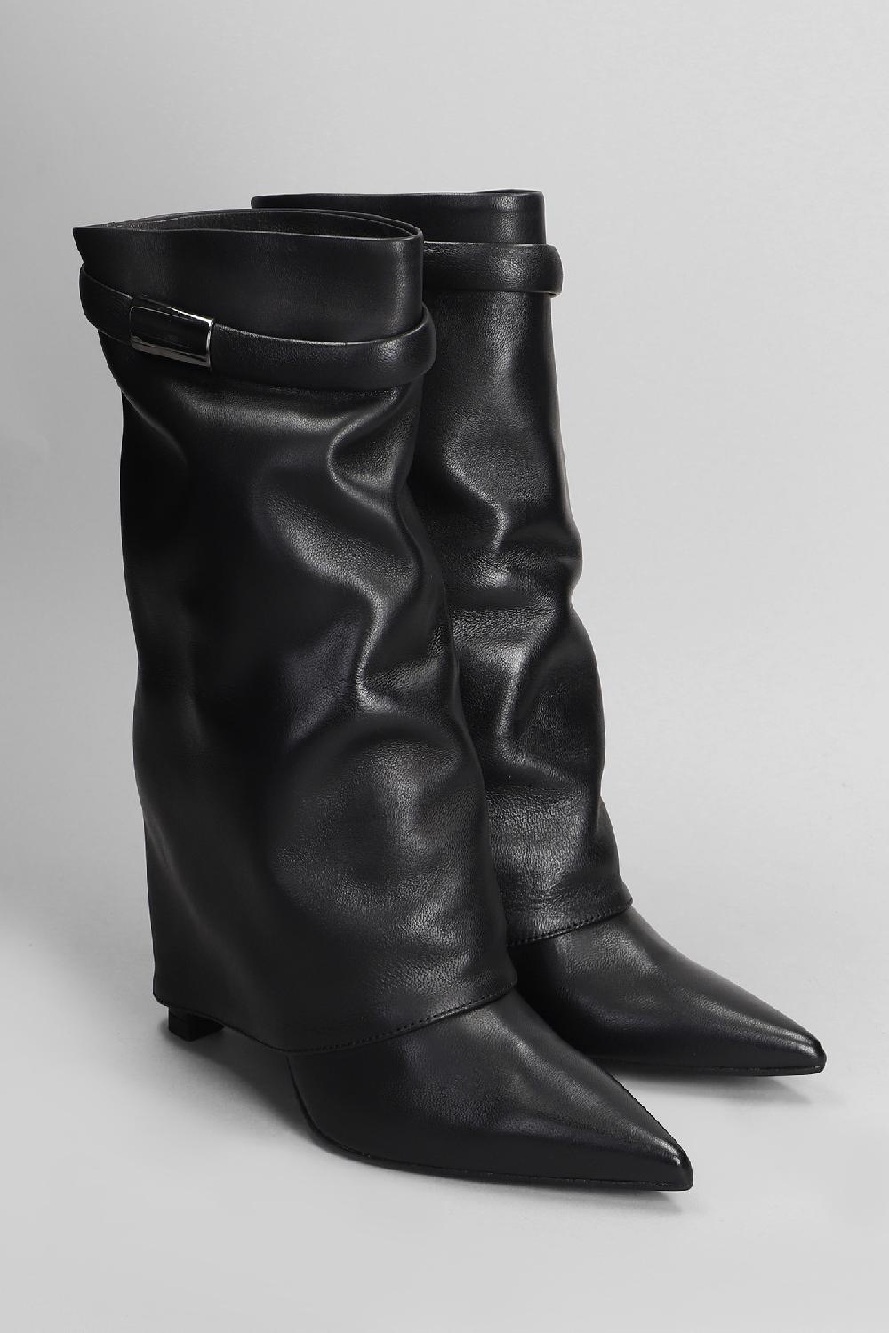 Deliberti Chantal Tronchetti Tacco Alto In Pelle Nera Cod. 404947 - Deliberti The Luxury Shopping