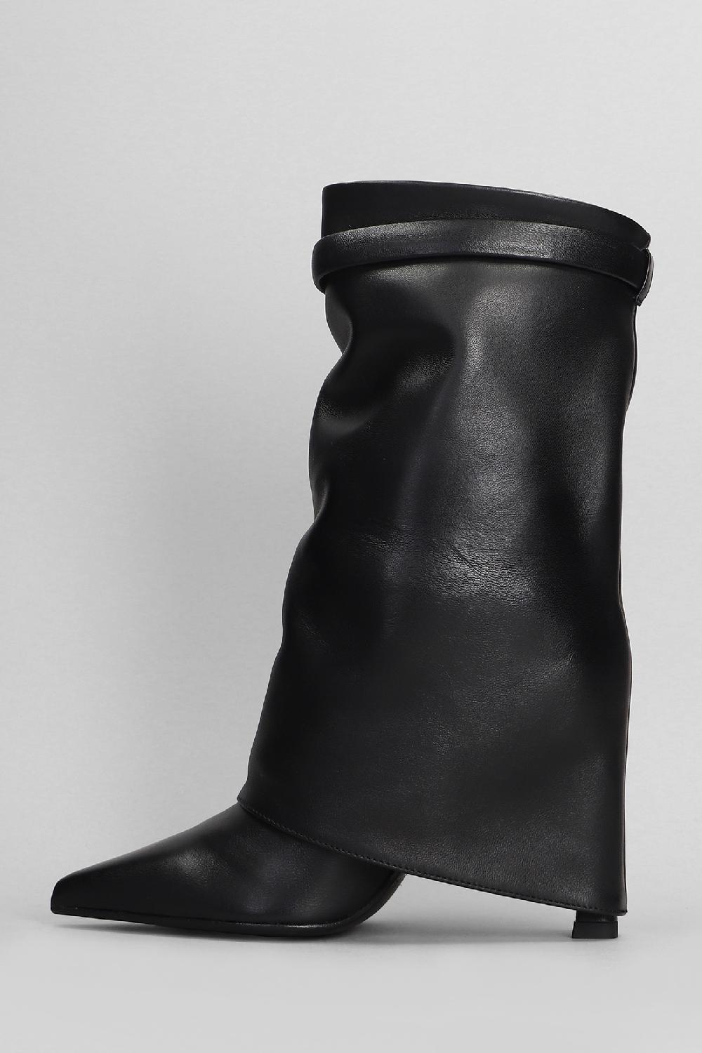 Deliberti Chantal Tronchetti Tacco Alto In Pelle Nera Cod. 404947 - Deliberti The Luxury Shopping