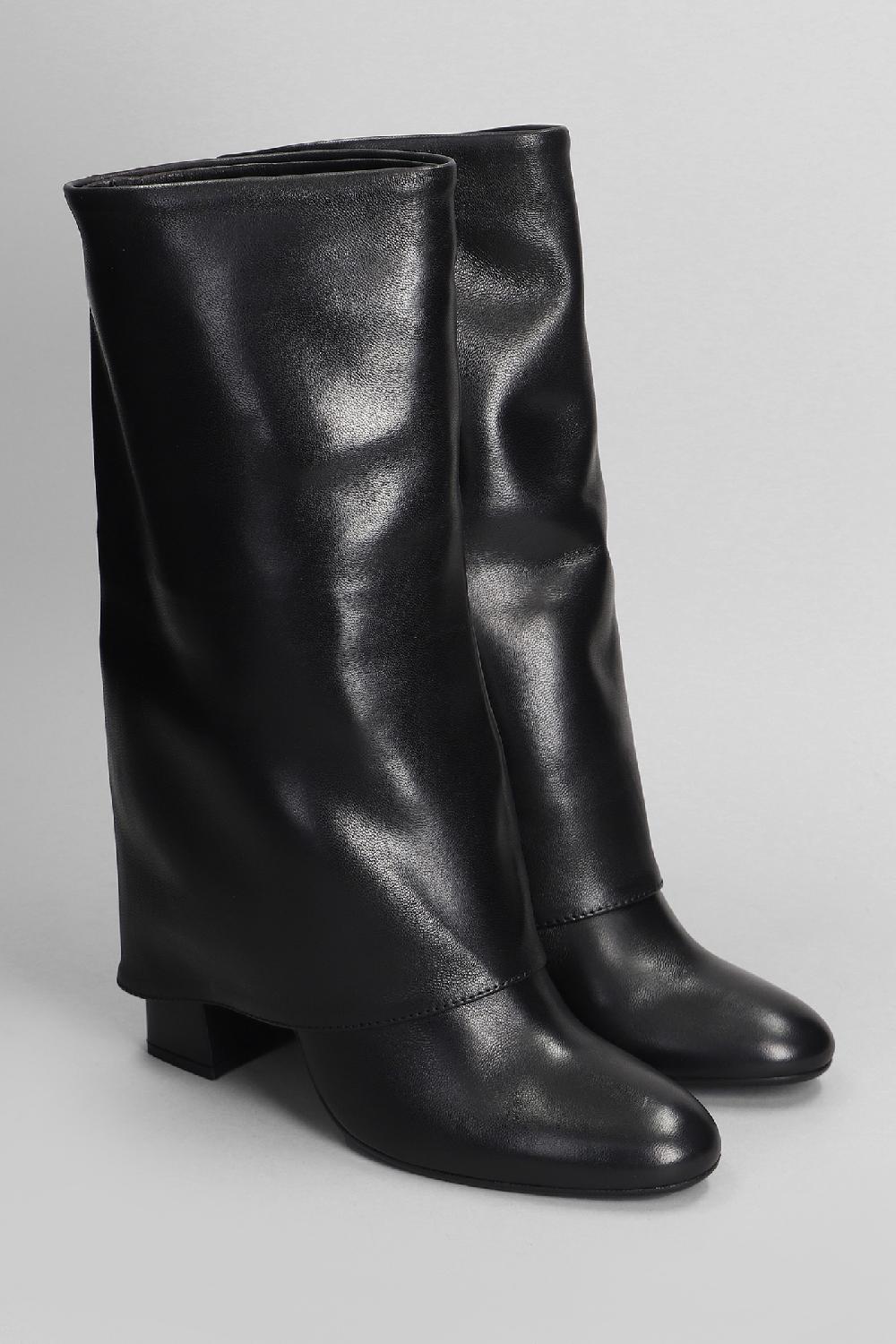 Deliberti Chantal Tronchetti Tacco Alto In Pelle Nera Cod. 404949 - Deliberti The Luxury Shopping