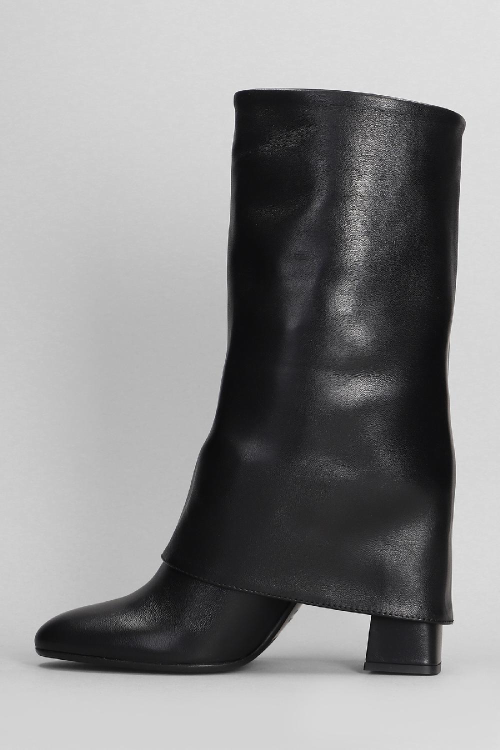 Deliberti Chantal Tronchetti Tacco Alto In Pelle Nera Cod. 404949 - Deliberti The Luxury Shopping