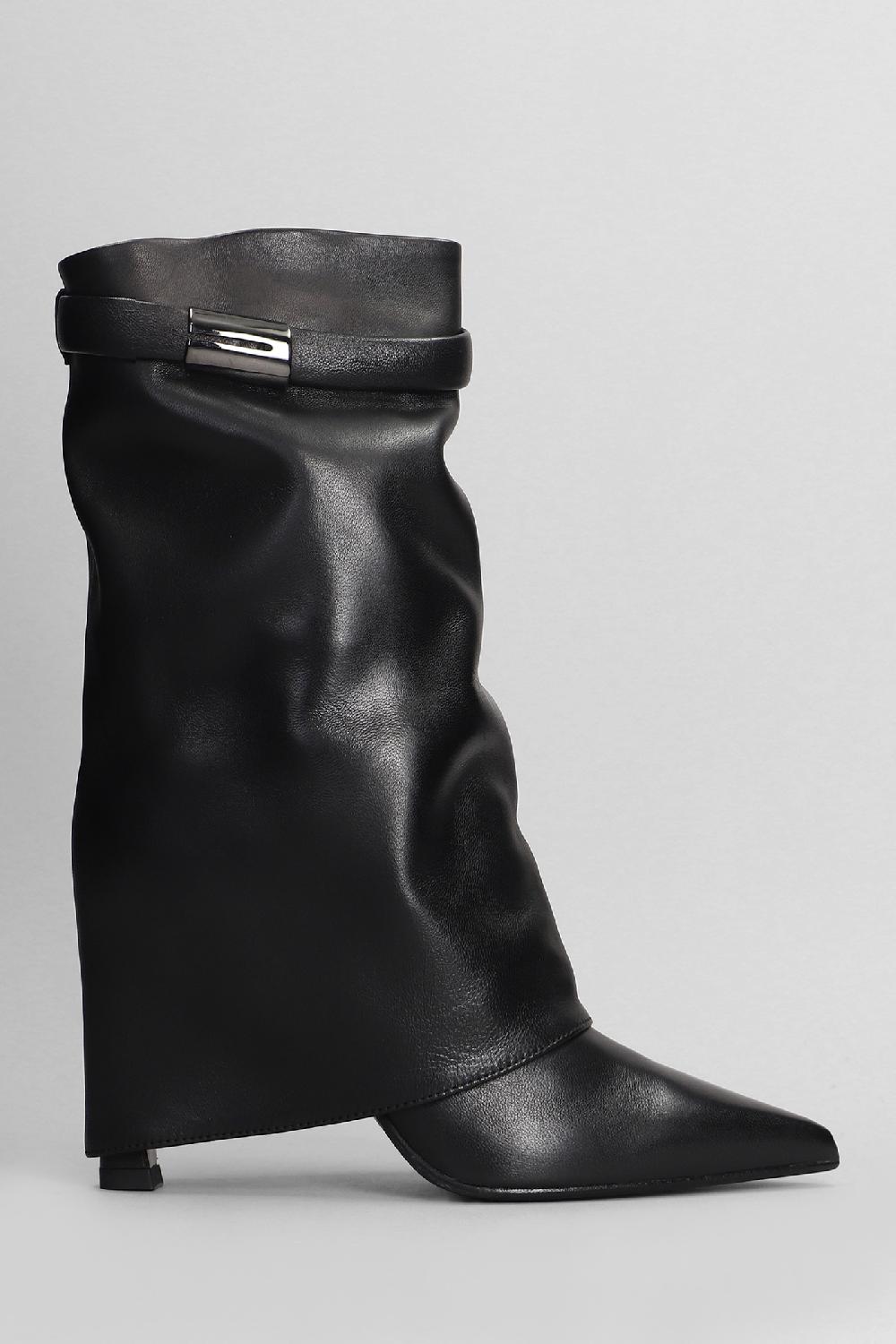 Deliberti Chantal Tronchetti tacco alto in pelle nera cod. 404947 - Deliberti The Luxury Shopping