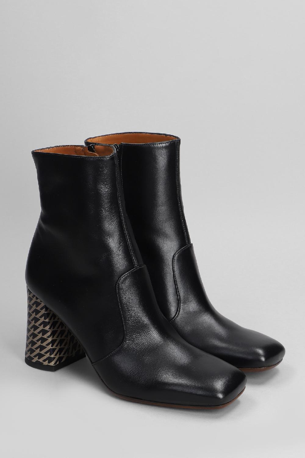 Deliberti Chie Mihara Tronchetti Tacco Alto Oysi In Pelle Nera Cod. 403643 - Deliberti The Luxury Shopping