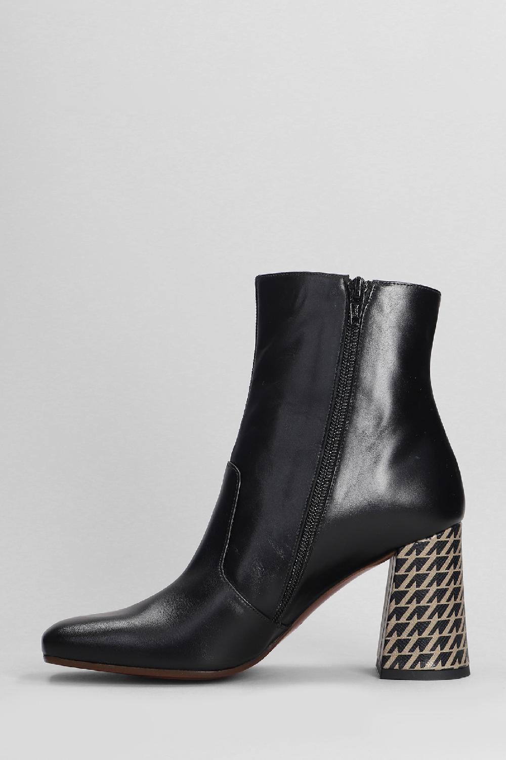 Deliberti Chie Mihara Tronchetti Tacco Alto Oysi In Pelle Nera Cod. 403643 - Deliberti The Luxury Shopping