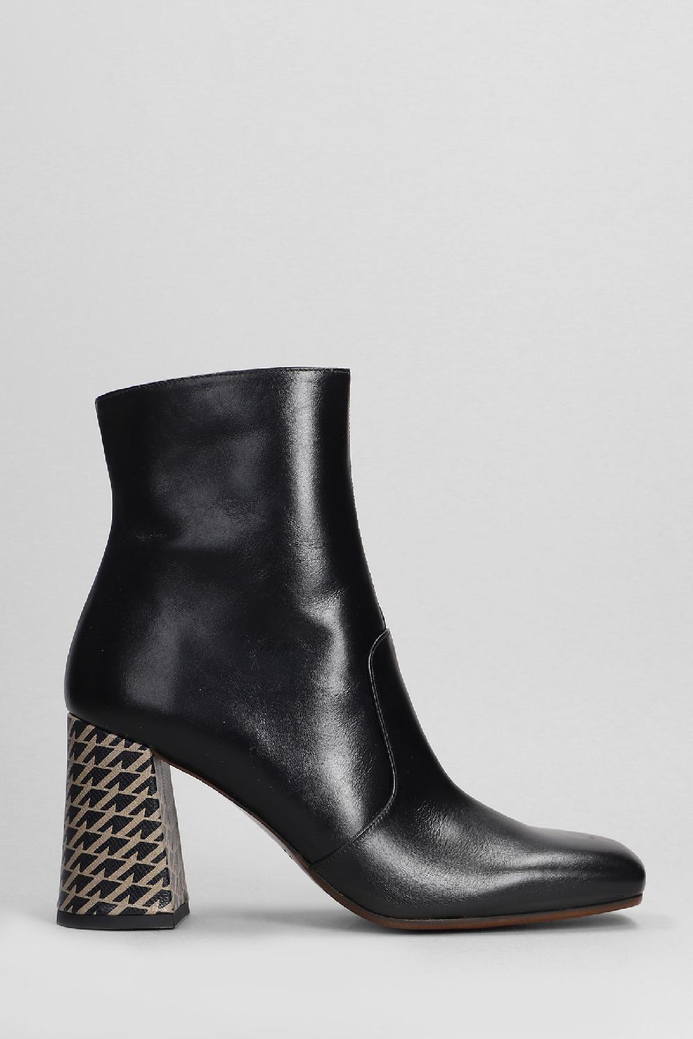 Deliberti Chie Mihara Tronchetti tacco alto oysi in pelle nera cod. 403643 - Deliberti The Luxury Shopping