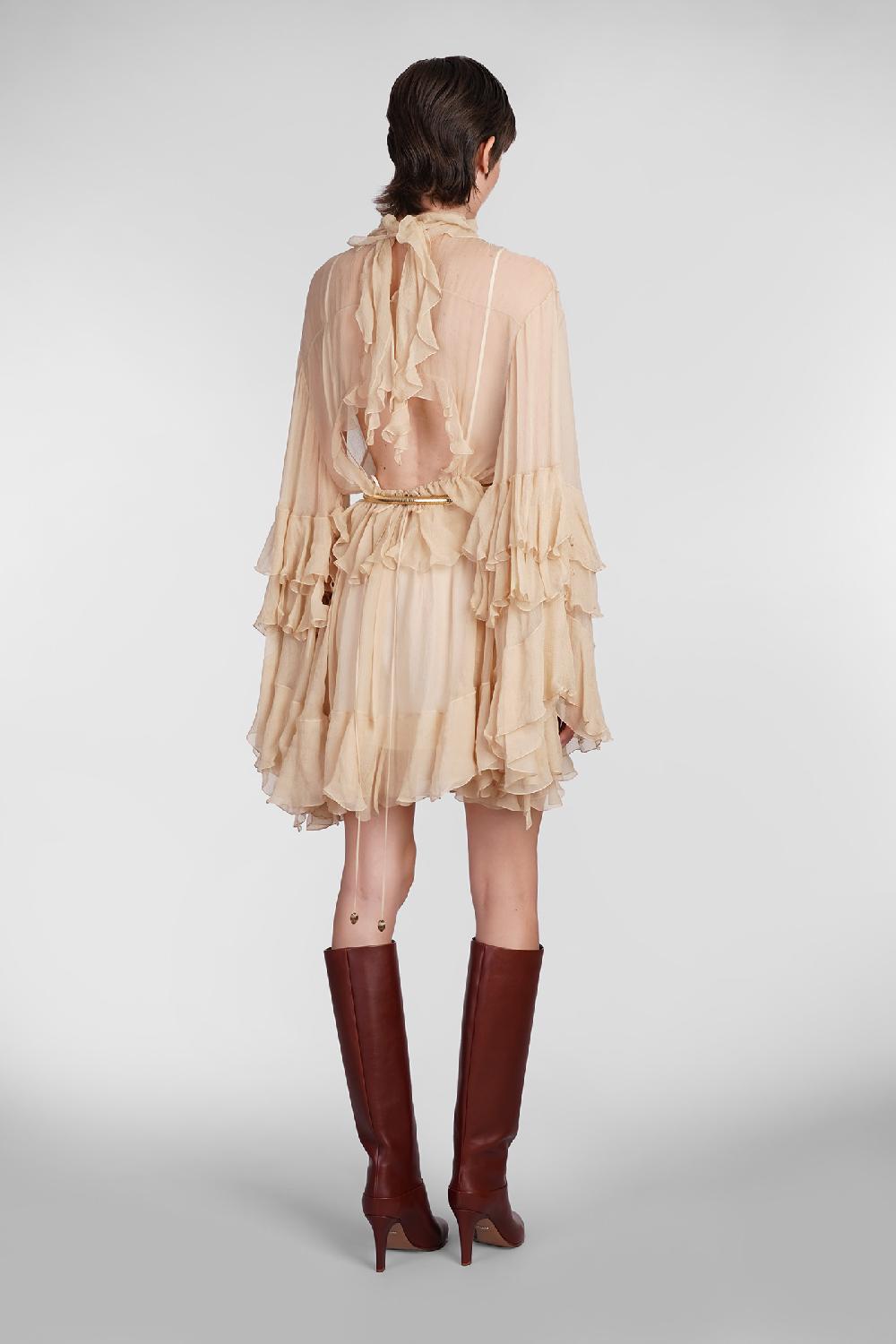 Deliberti Chloé Abito In Seta Beige Cod. 404202 - Deliberti The Luxury Shopping