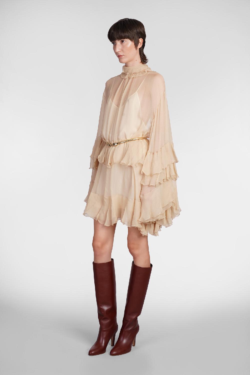 Deliberti Chloé Abito In Seta Beige Cod. 404202 - Deliberti The Luxury Shopping